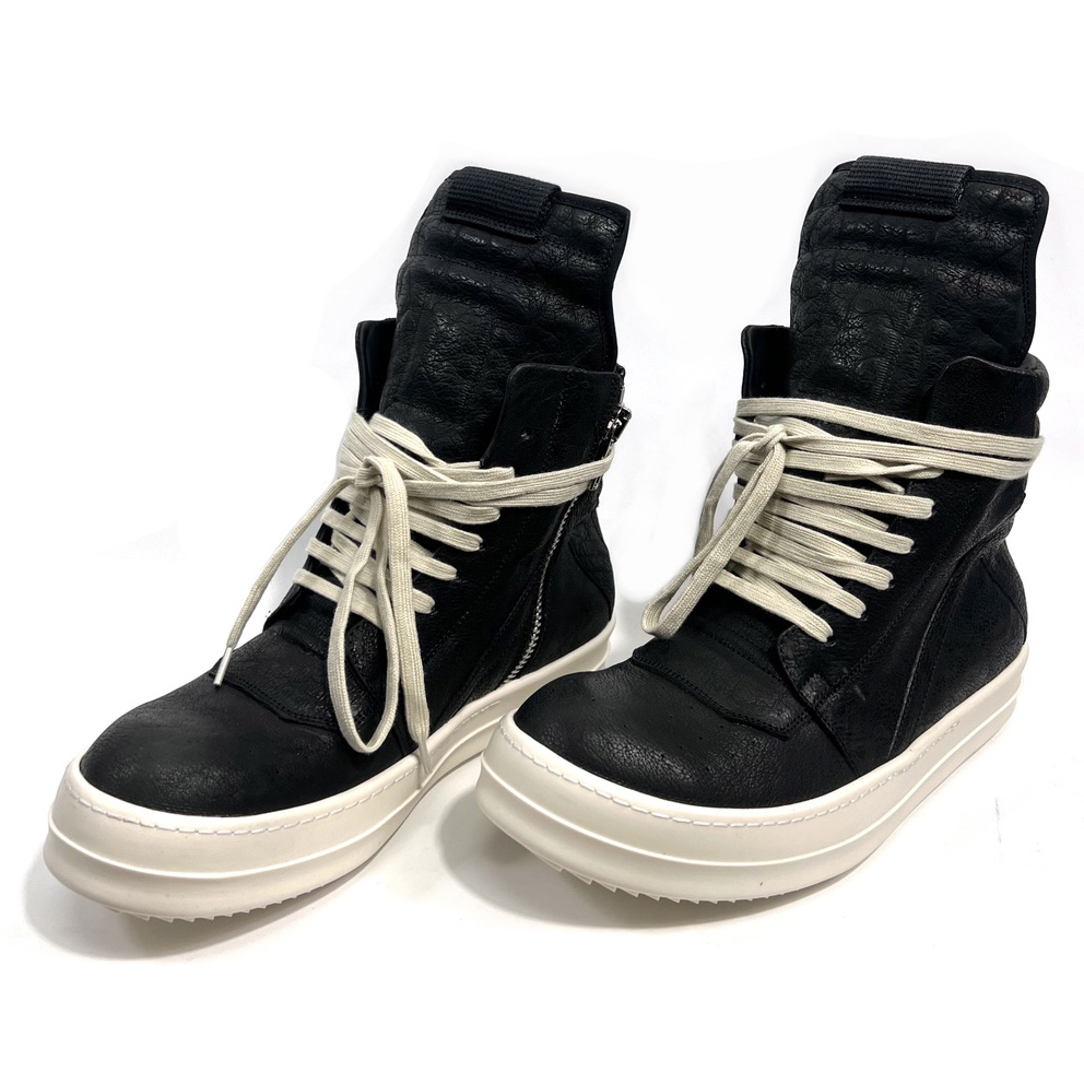 Rick Owens Leather High-Top Sneakers - PerfectKickZ