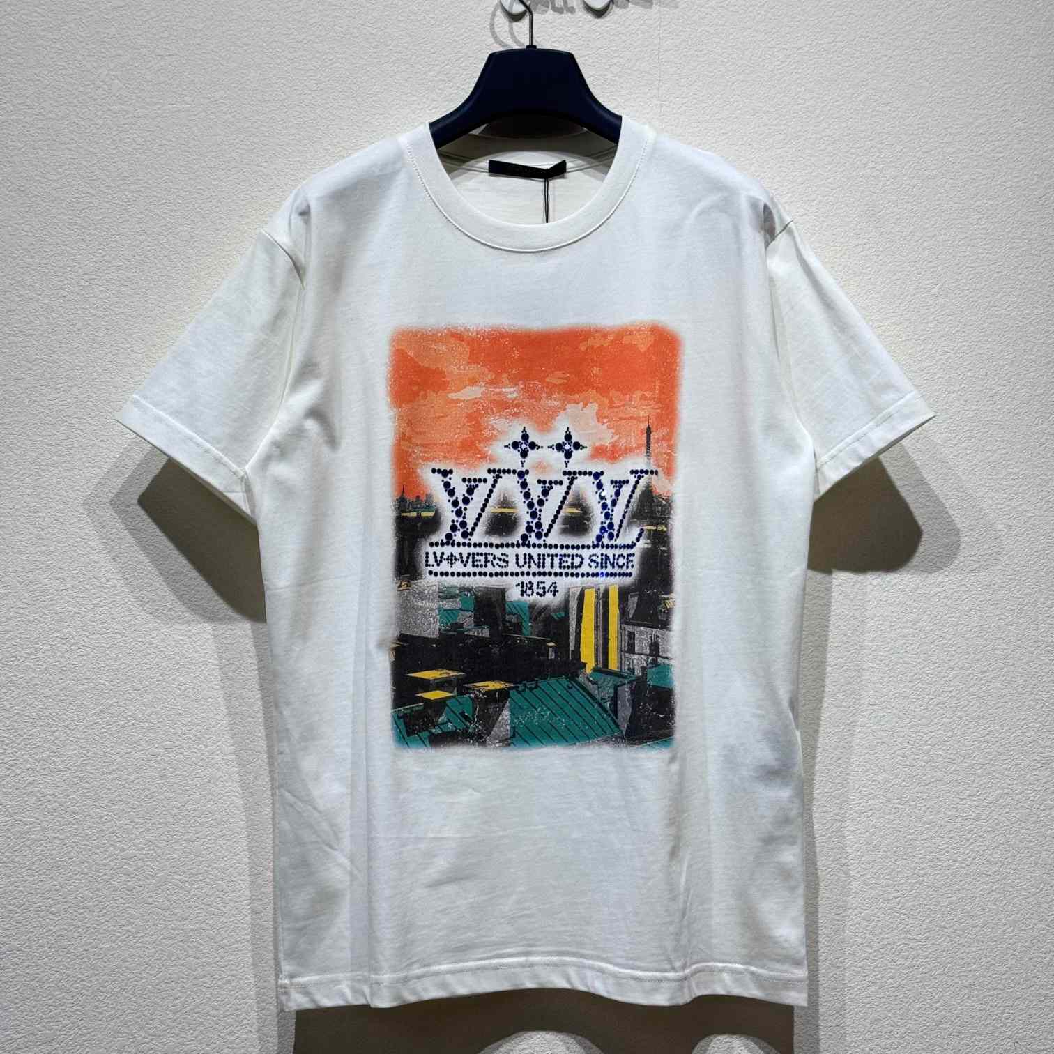 Louis Vuitton Embellished Graphic Cotton T-Shirt   1AHCKN - PerfectKickZ