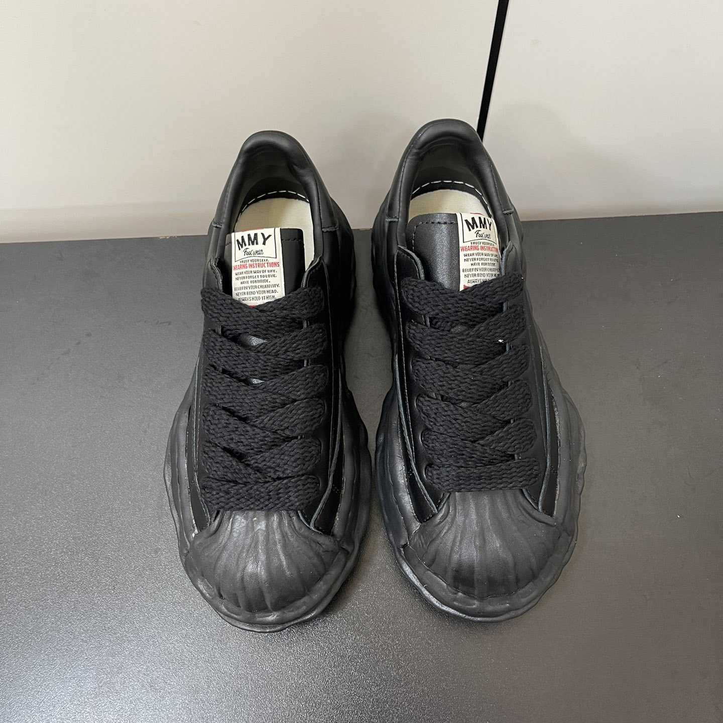 Maison Mihara Yasuhiro Blakey OG Sole Leather Sneakers - PerfectKickZ