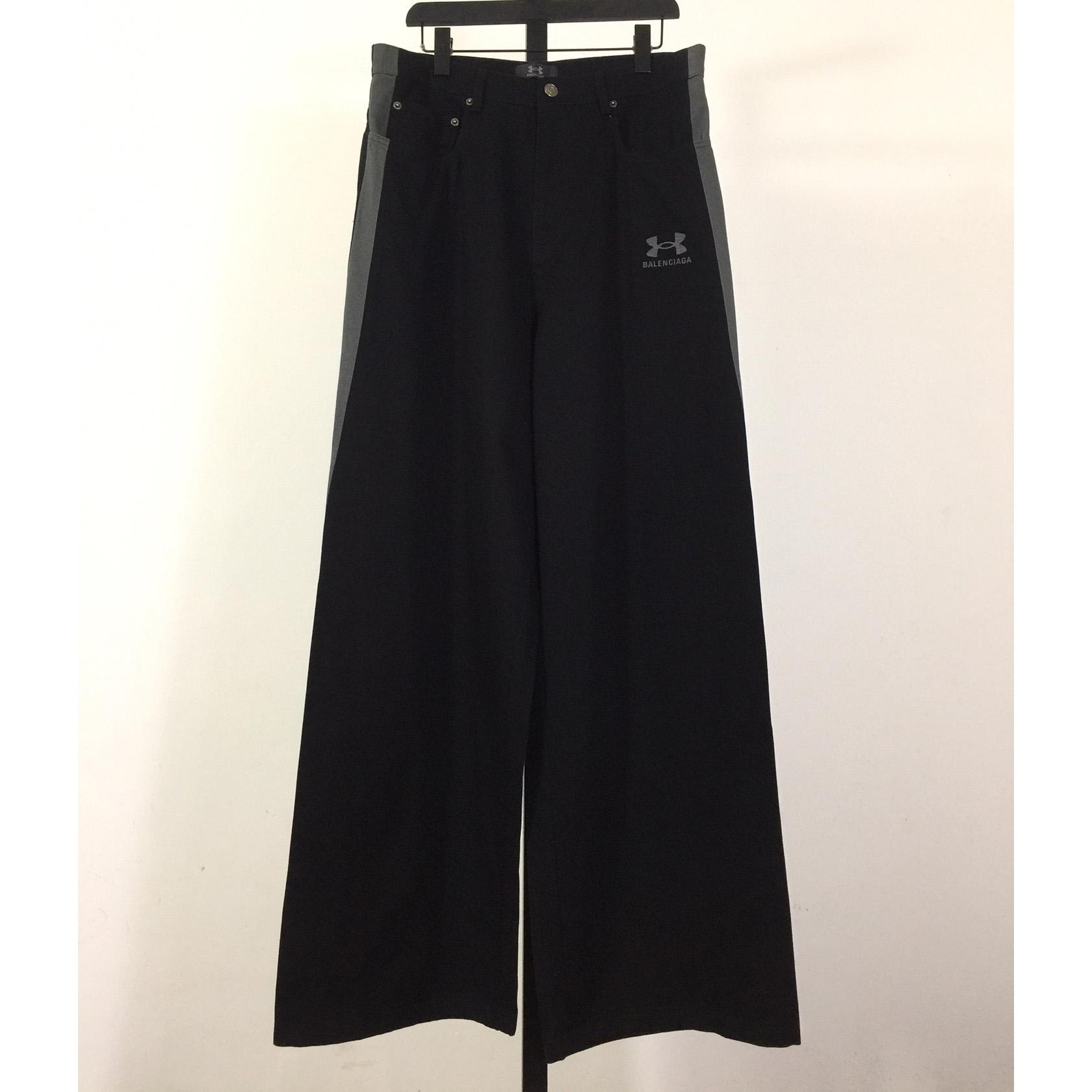 Balenciaga Under Armour® Tracksuit Denim Pants In Black  - PerfectKickZ