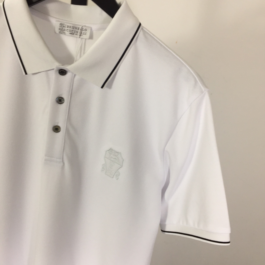 Brunello Cucinelli Short-Sleeved Cotton Polo Shirt    - PerfectKickZ