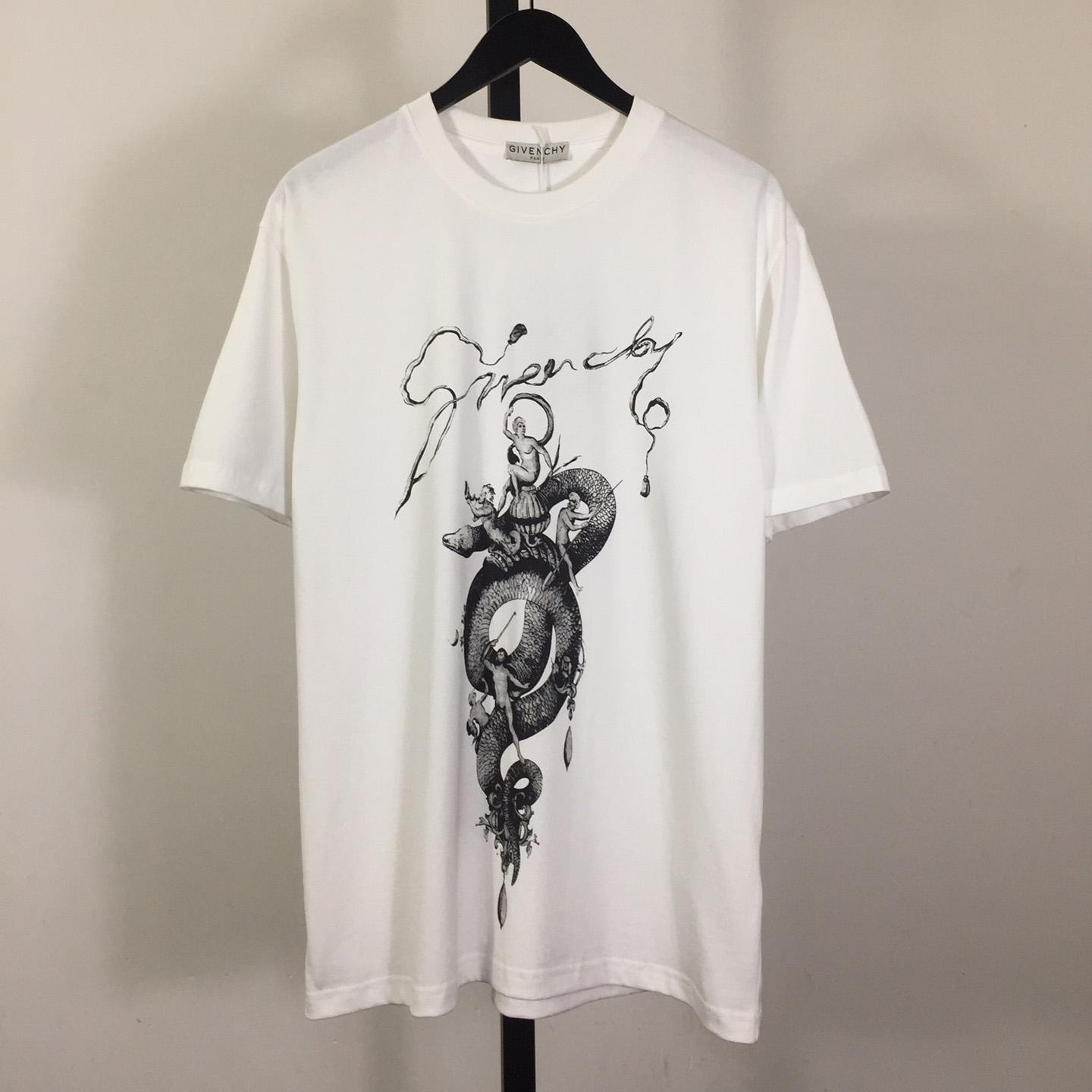 Givenchy T-shirt In Cotton With Chandelier And Snake Print - PerfectKickZ