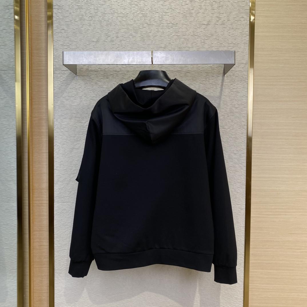 Prada Cotton Fleece And Re-Nylon Hoodie - PerfectKickZ