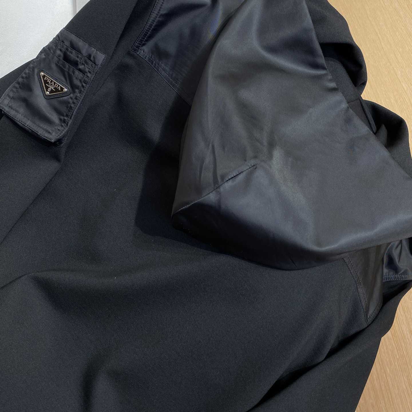 Prada Cotton Fleece And Re-Nylon Hoodie - PerfectKickZ