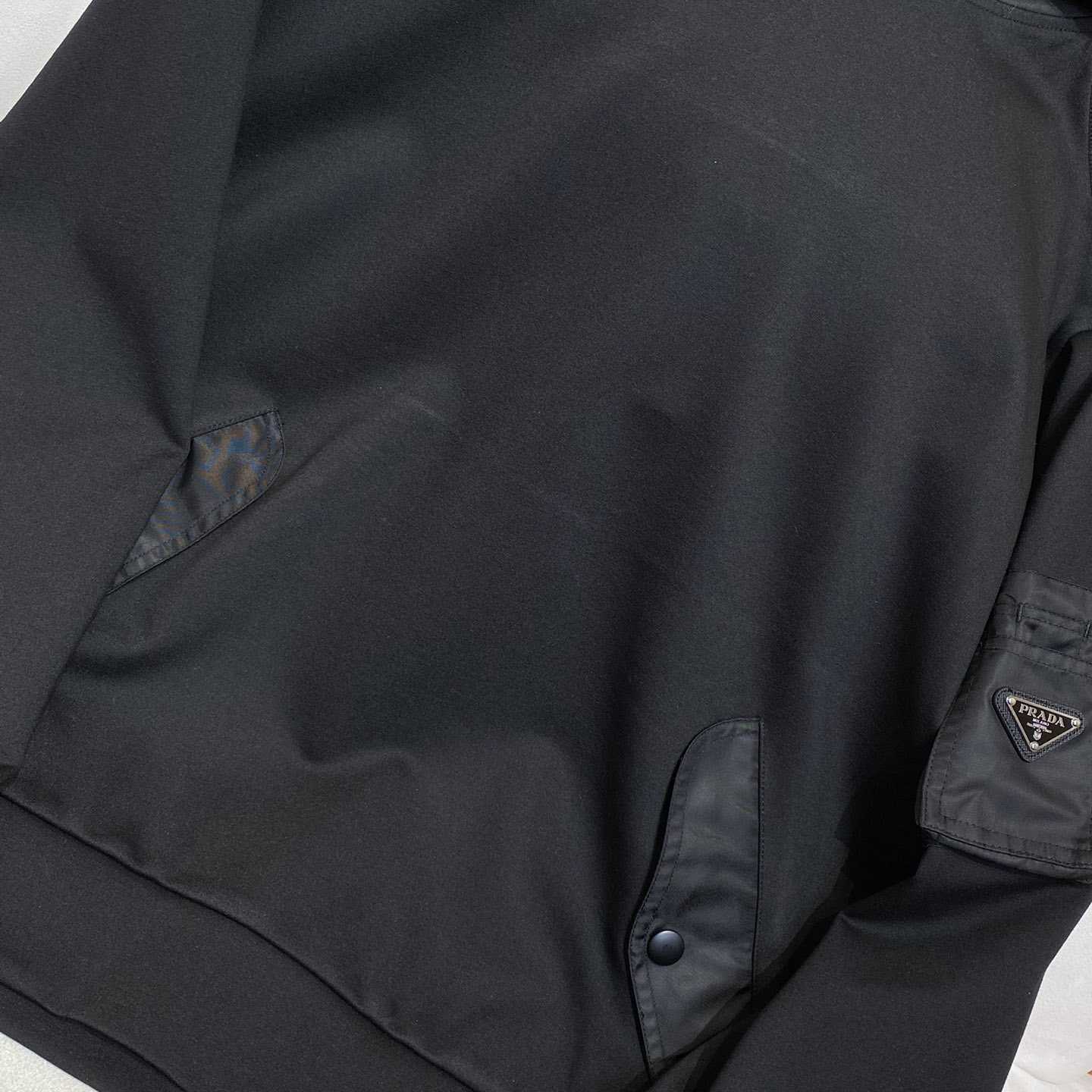Prada Cotton Fleece And Re-Nylon Hoodie - PerfectKickZ
