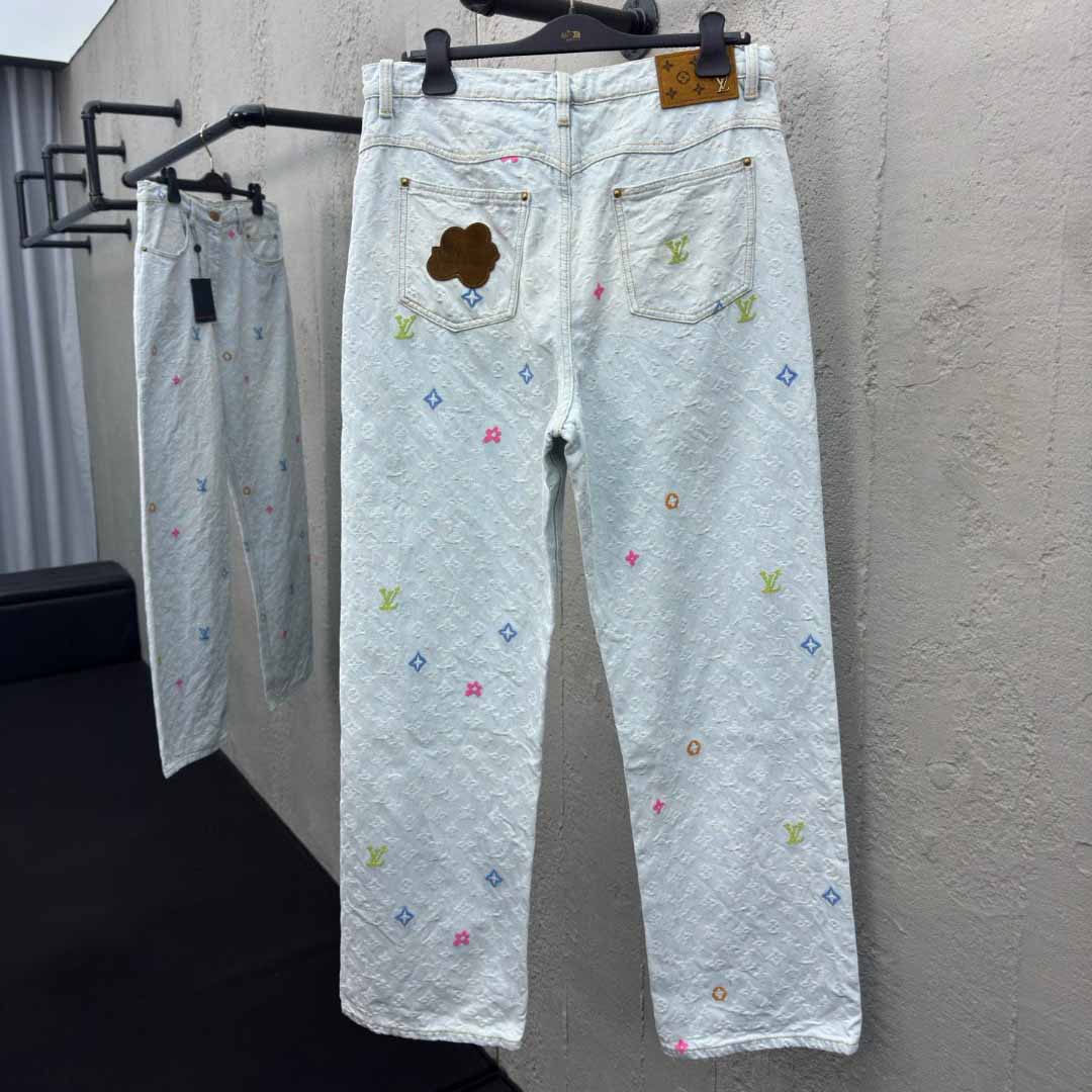 Louis Vuitton x Tyler The Creator Monogram Dnim Pants - PerfectKickZ