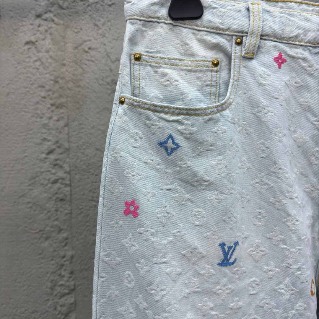 Louis Vuitton x Tyler The Creator Monogram Dnim Pants - PerfectKickZ