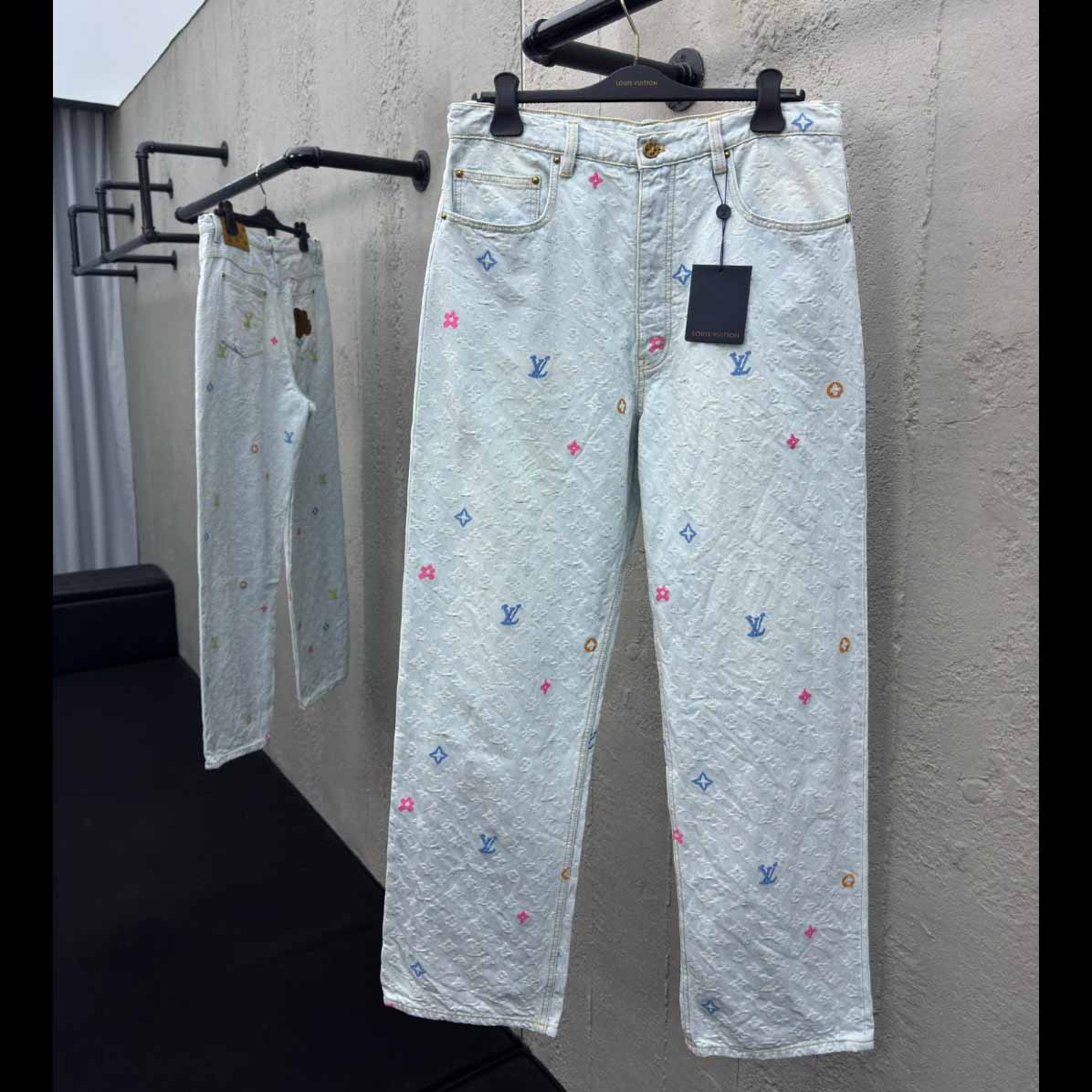 Louis Vuitton x Tyler The Creator Monogram Dnim Pants - PerfectKickZ