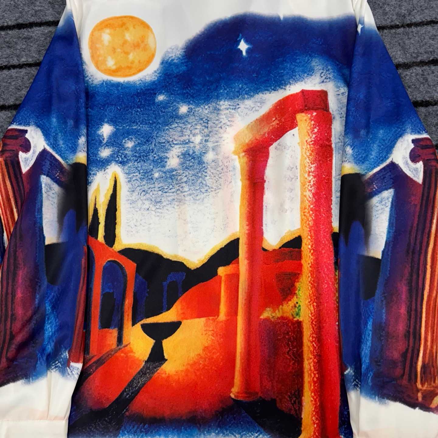 Casablanca Midnight Acropolis Silk Shirt - PerfectKickZ