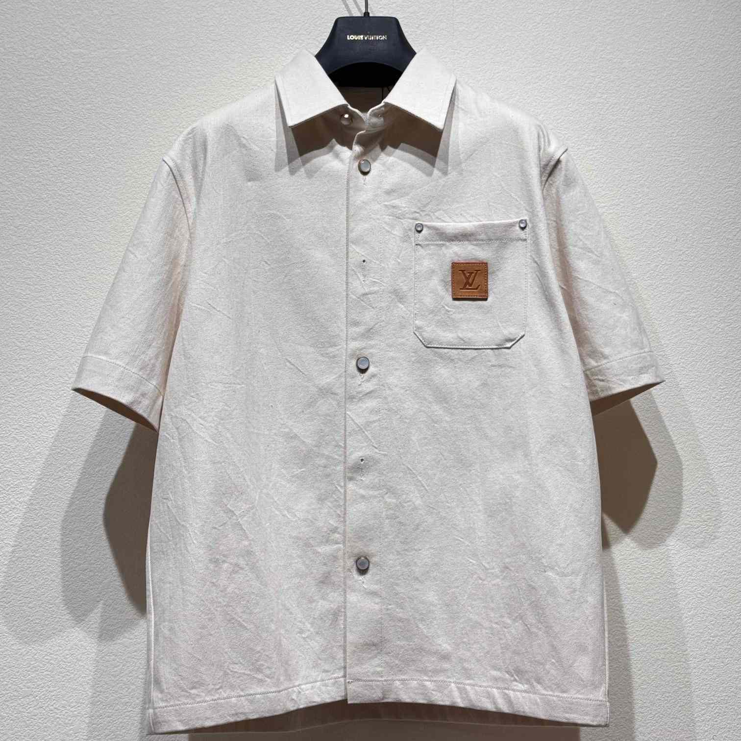 Louis Vuitton Silk-Blend Short-Sleeved Shirt   1AHCHZ - PerfectKickZ