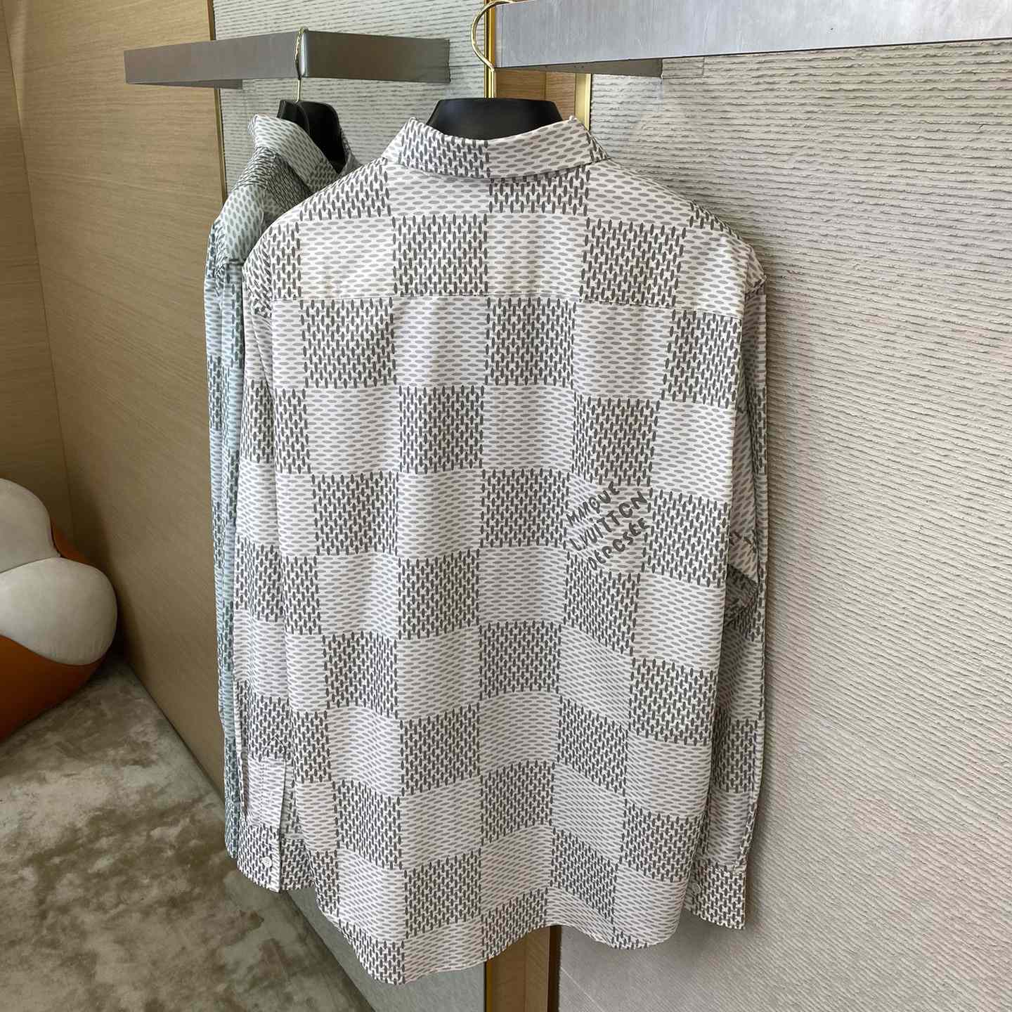 Louis Vuitton Damier Long-Sleeved Classic Cotton Shirt   1AFJDA - PerfectKickZ