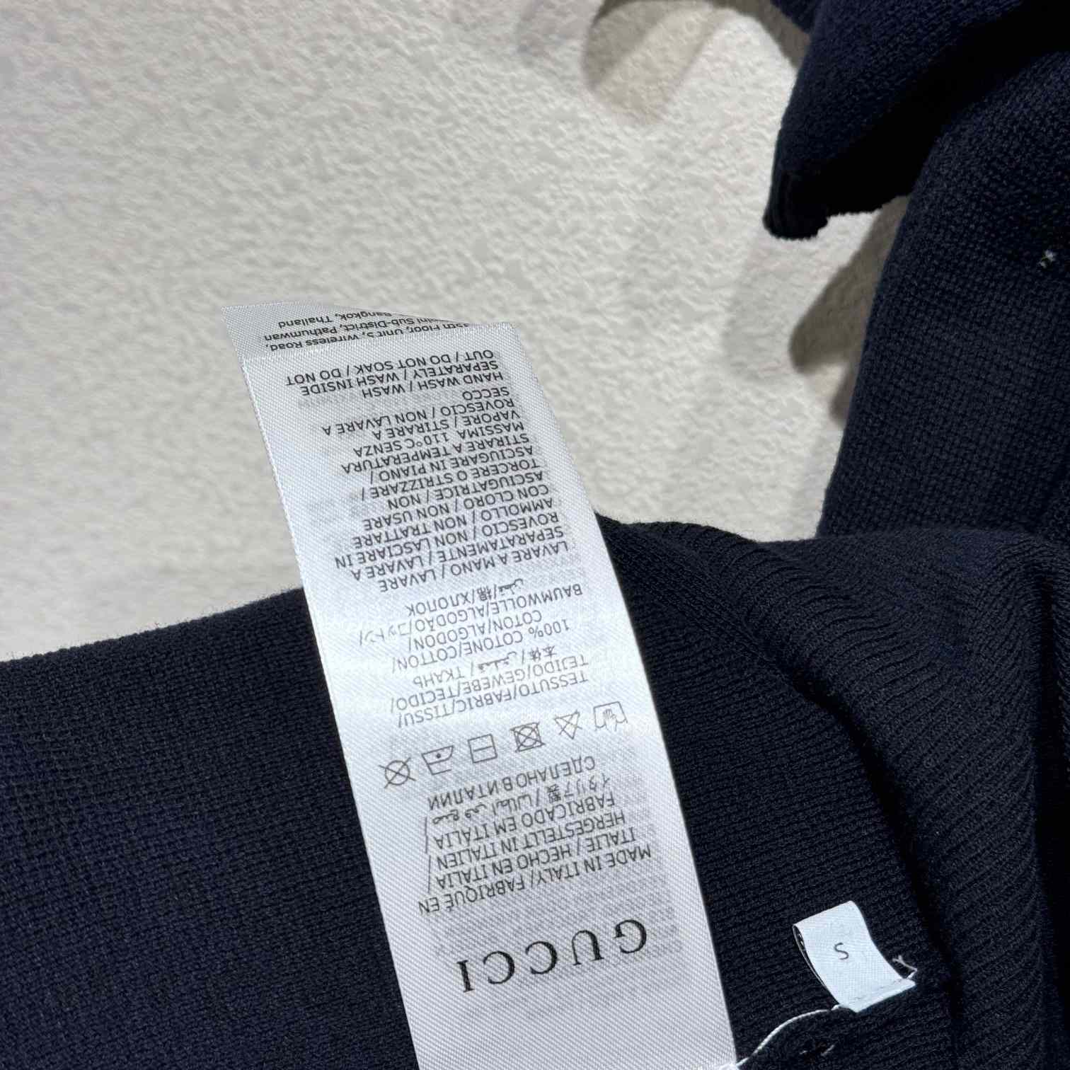 Gucci Silk Cotton T-shirt With Gucci Intarsia - PerfectKickZ