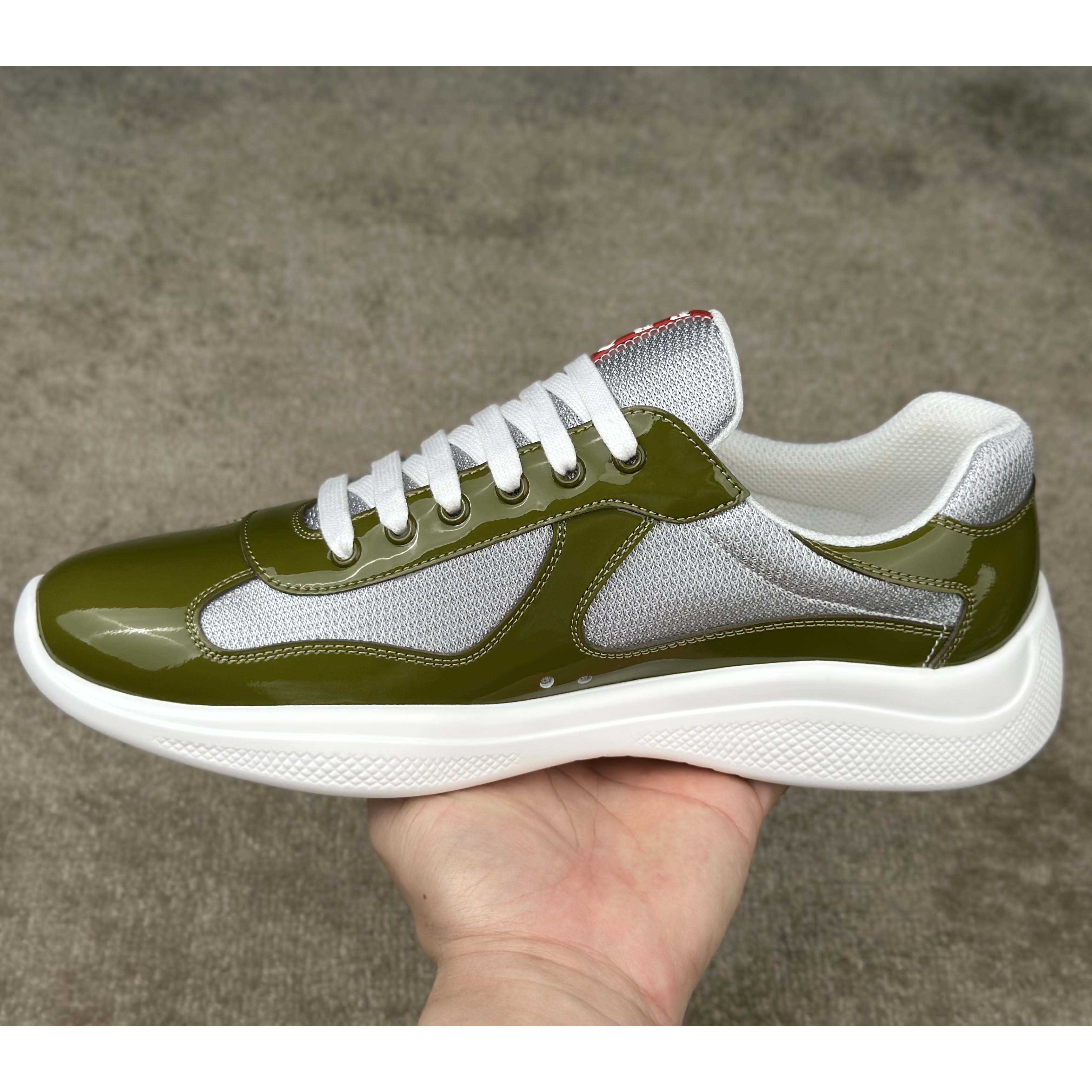 Prada Patent leather And Technical Fabric Prada America's Cup Sneakers - PerfectKickZ