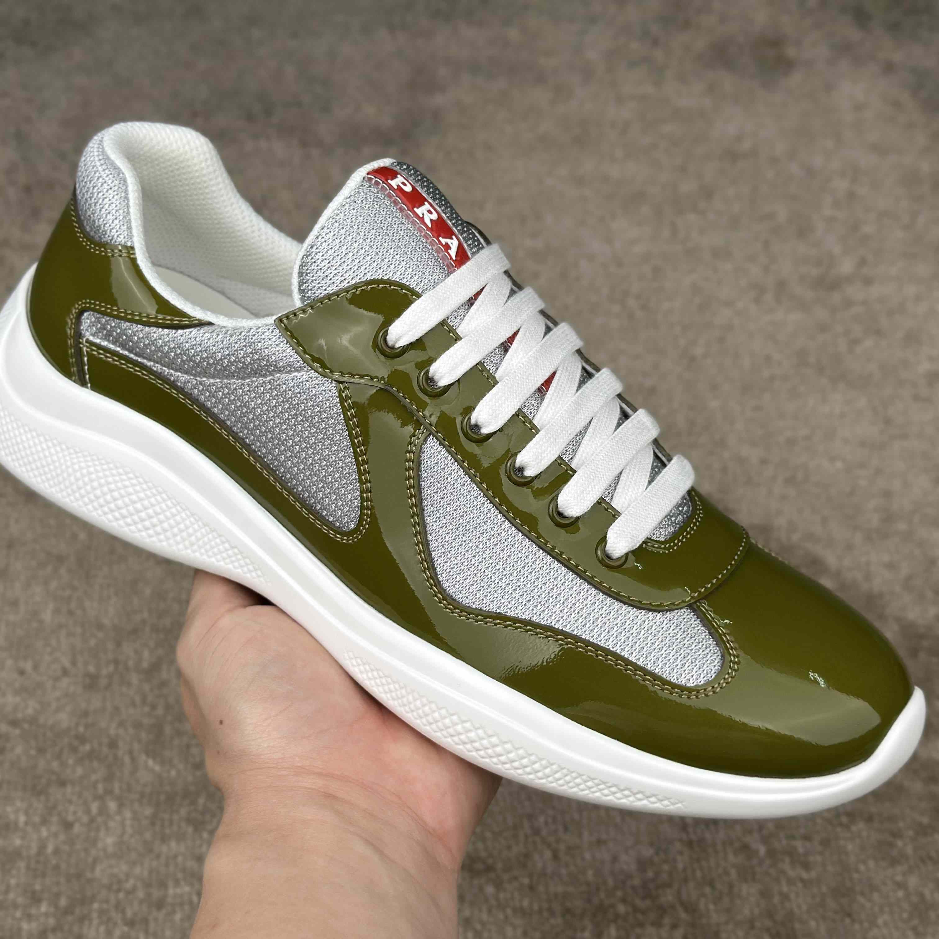 Prada Patent leather And Technical Fabric Prada America's Cup Sneakers - PerfectKickZ
