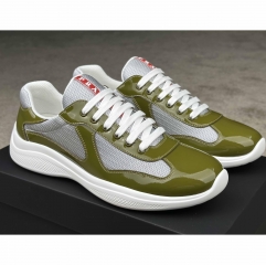Prada Patent leather And Technical Fabric Prada America's Cup Sneakers - PerfectKickZ