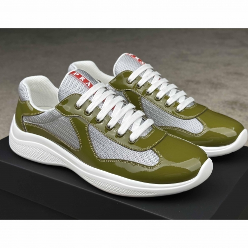 Prada Patent leather And Technical Fabric Prada America's Cup Sneakers - PerfectKickZ