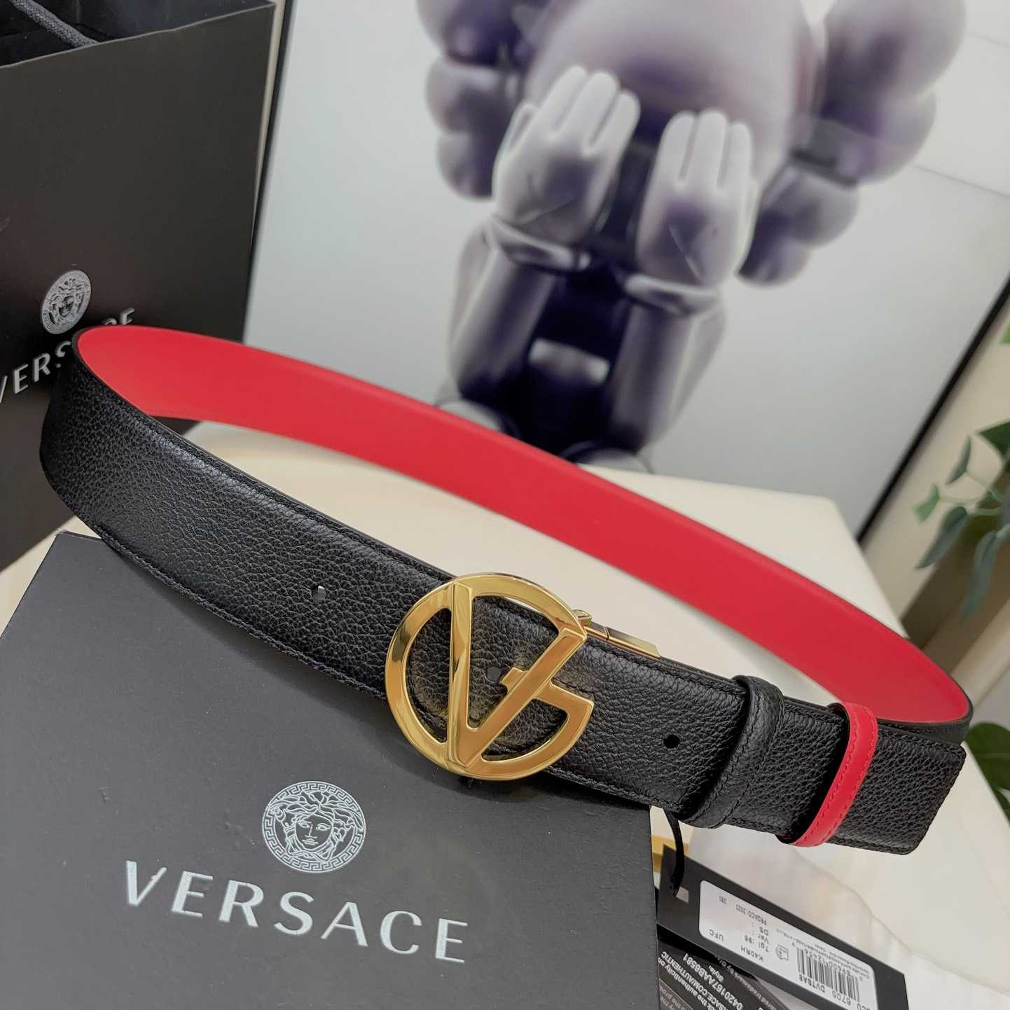Versace Leather Belt   40mm - PerfectKickZ
