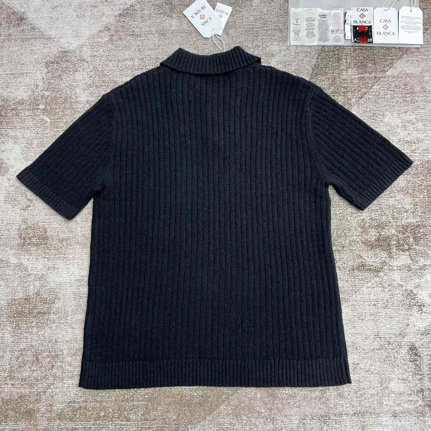 Casablanca Boucle Knit Polo Shirt   D0085 - PerfectKickZ