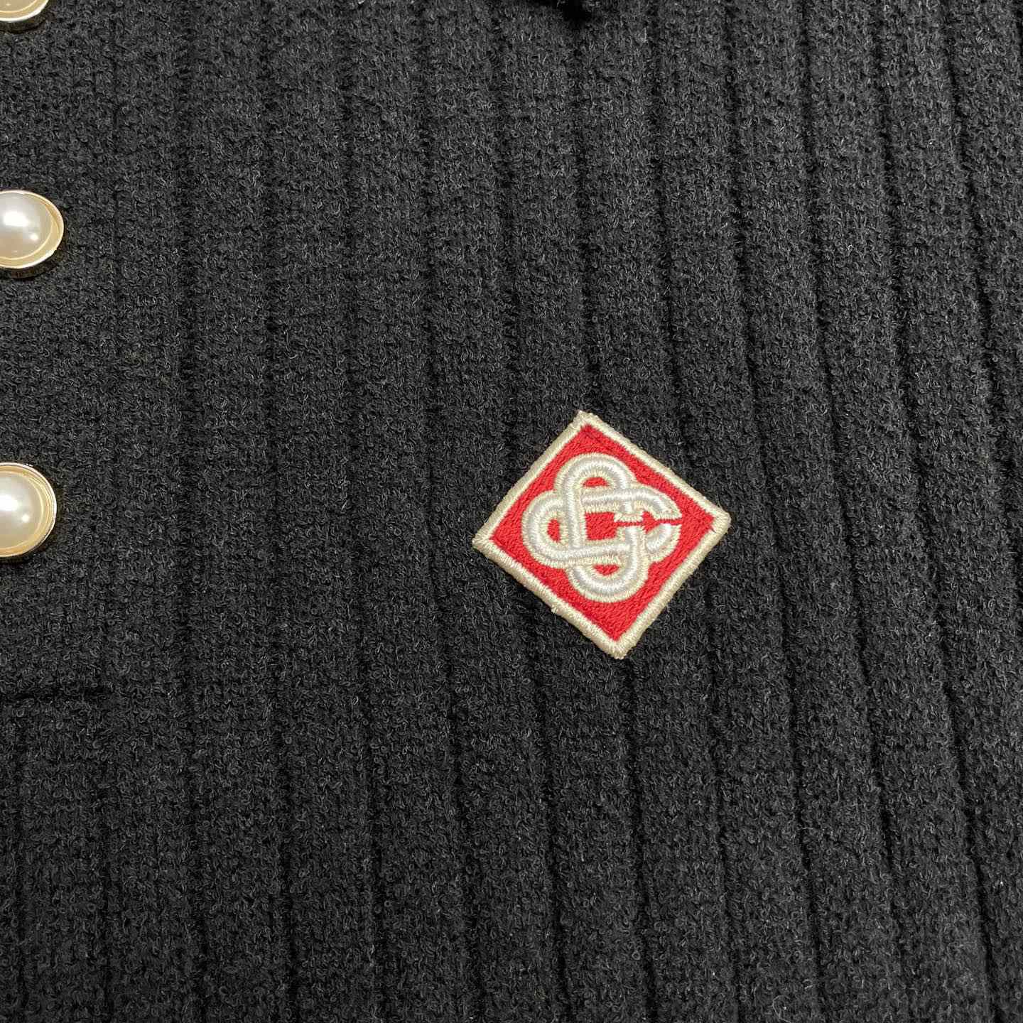 Casablanca Boucle Knit Polo Shirt   D0085 - PerfectKickZ