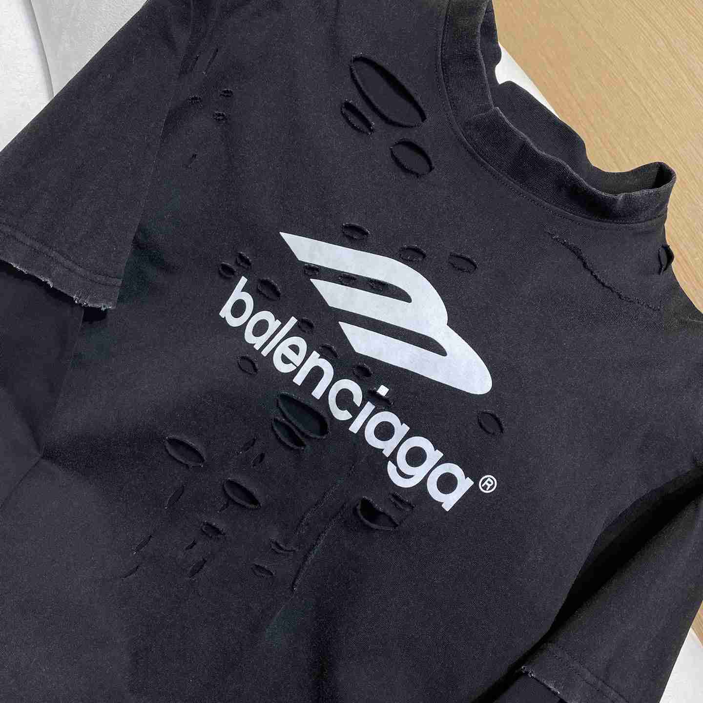 Balenciaga 3B Sport Icon Layered T-Shirt Medium Fit in black - PerfectKickZ