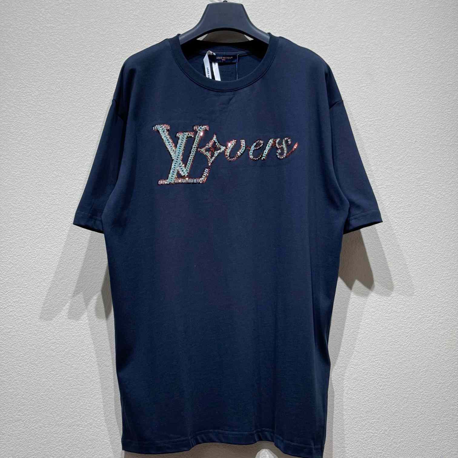 Louis Vuitton LV Vers Embellished Short-Sleeved T-Shirt  1AGHXO - PerfectKickZ