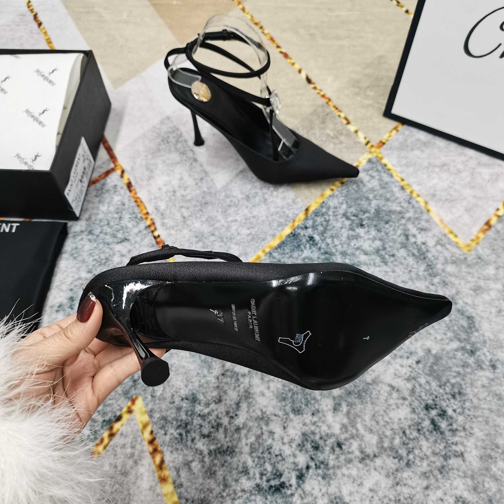 Saint Laurent Harlow Pumps In Satin Crepe And Crystals - PerfectKickZ