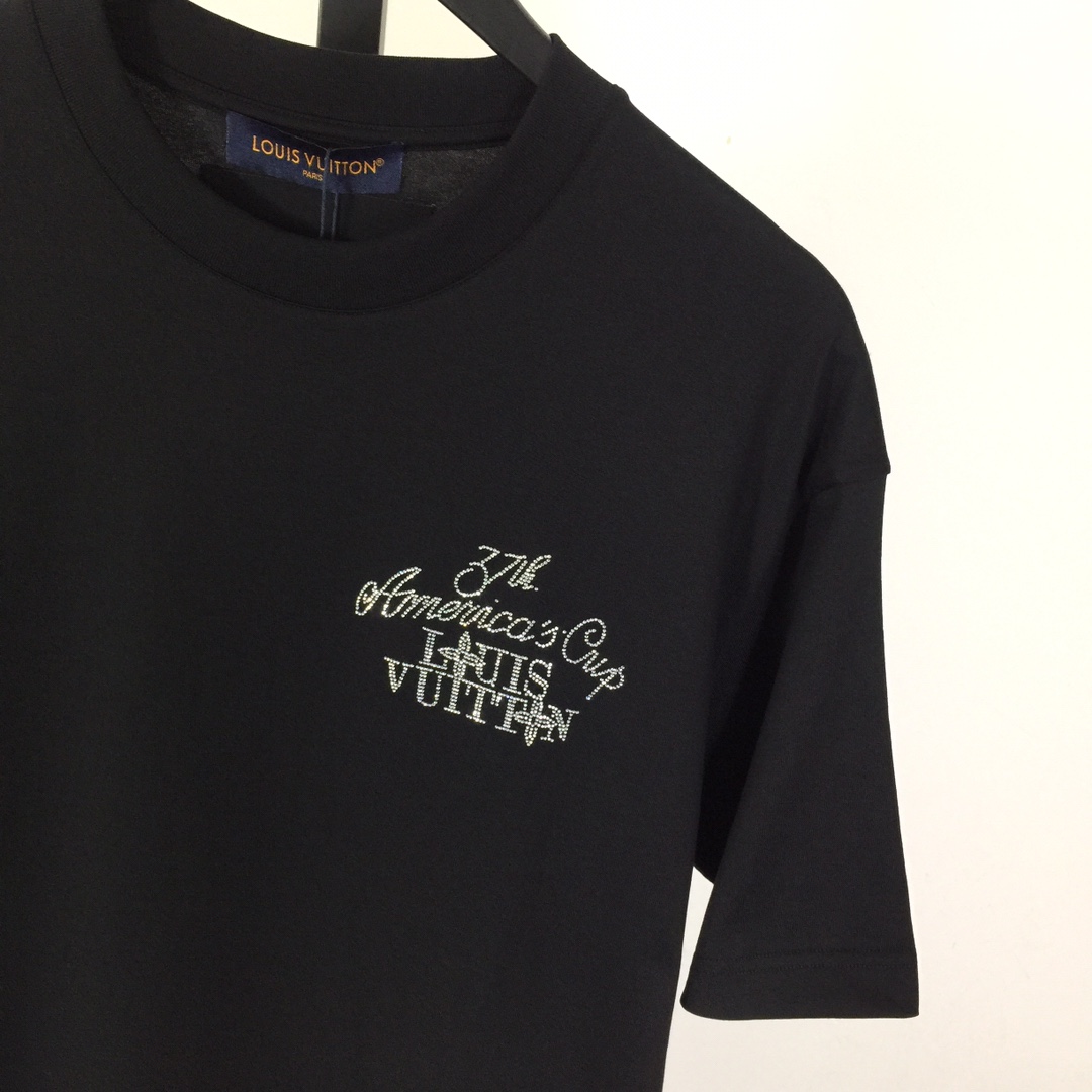 Louis Vuitton Embellished Short-Sleeved Cotton Crewneck - PerfectKickZ