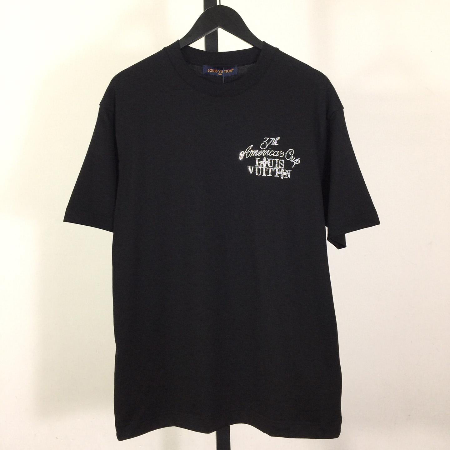 Louis Vuitton Embellished Short-Sleeved Cotton Crewneck - PerfectKickZ