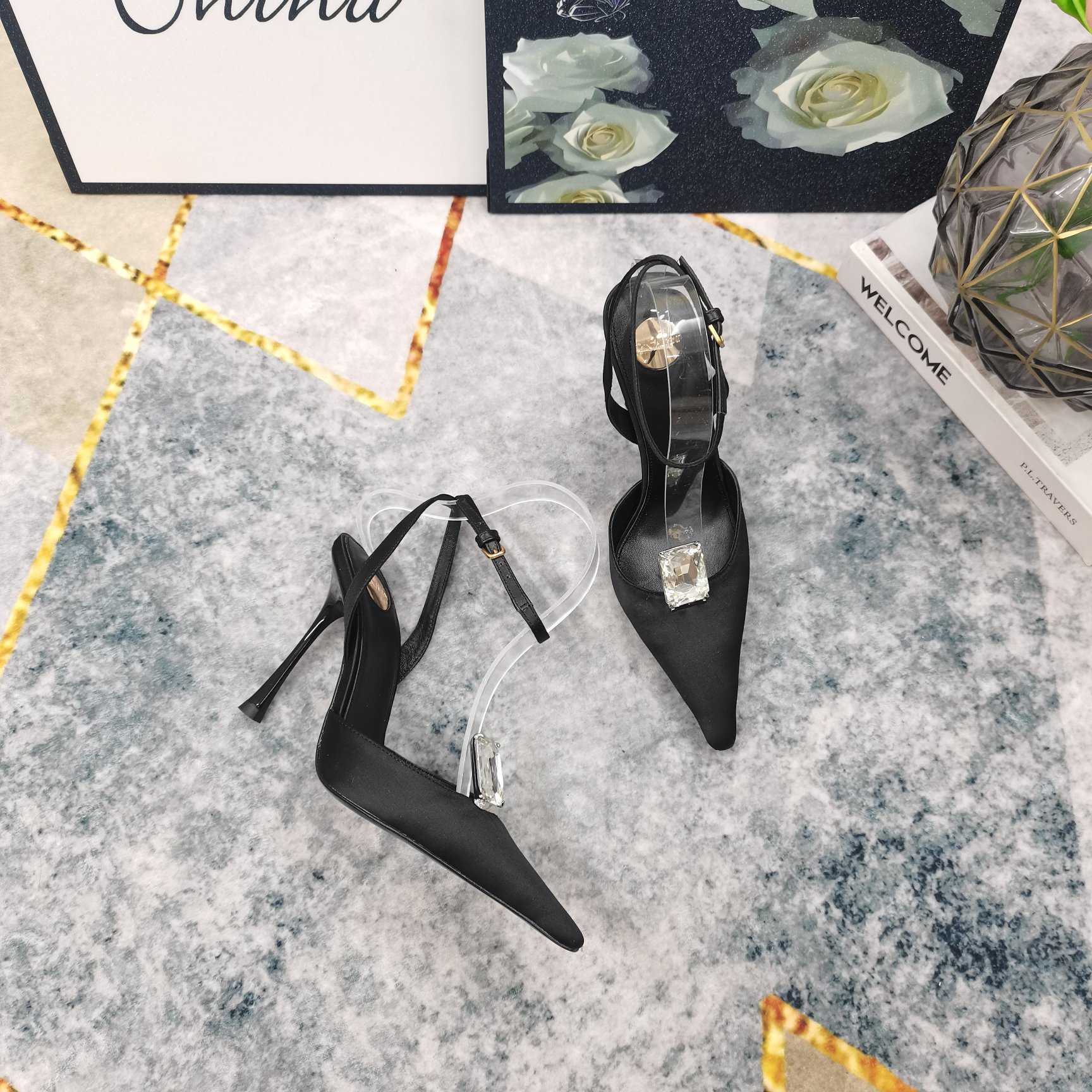 Saint Laurent Harlow Pumps In Satin Crepe And Crystals - PerfectKickZ