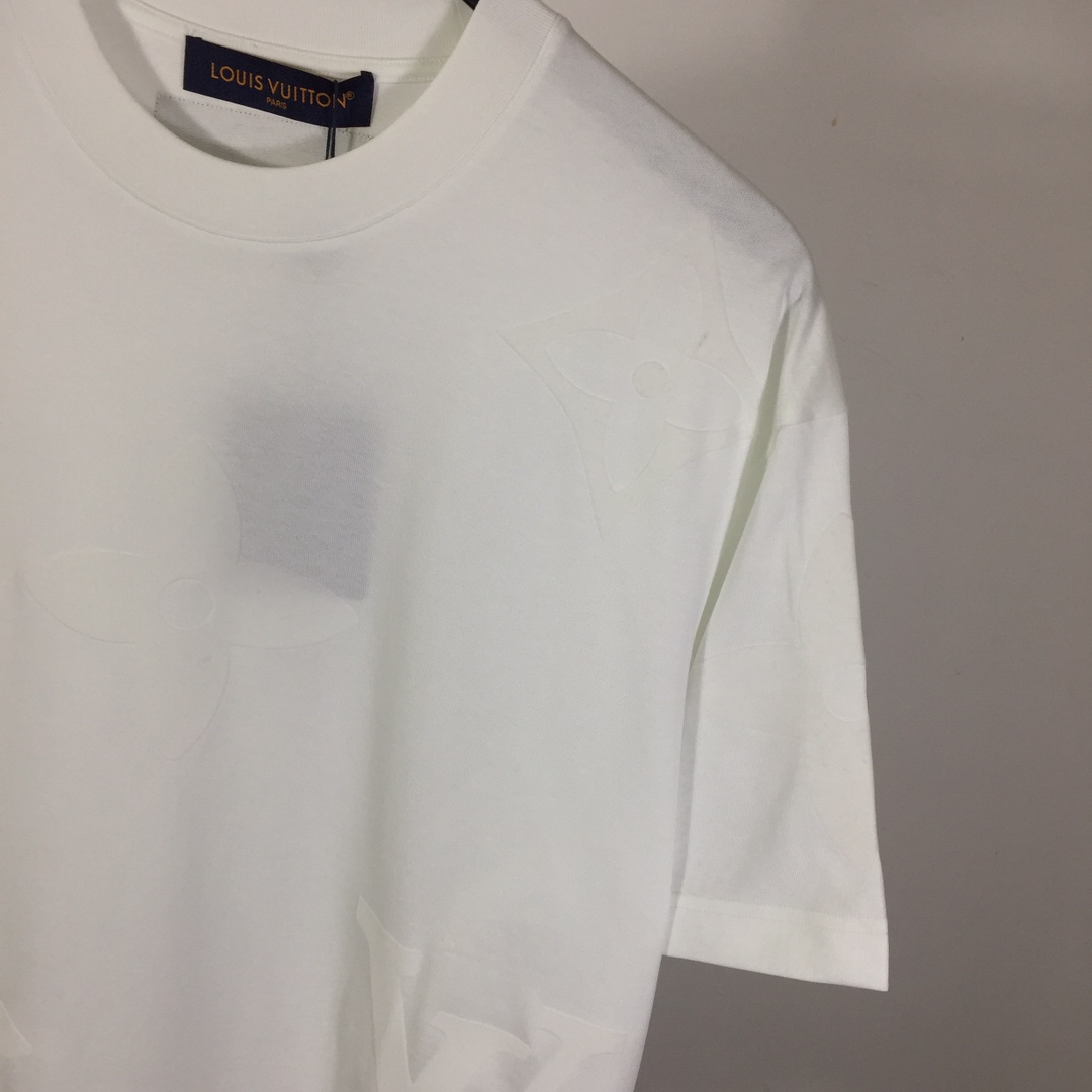 Louis Vuitton Monogram Short-Sleeved Cotton Crewneck - PerfectKickZ