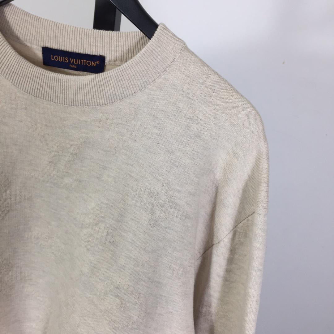 Louis Vuitton Monogram Embossed Crewneck - PerfectKickZ