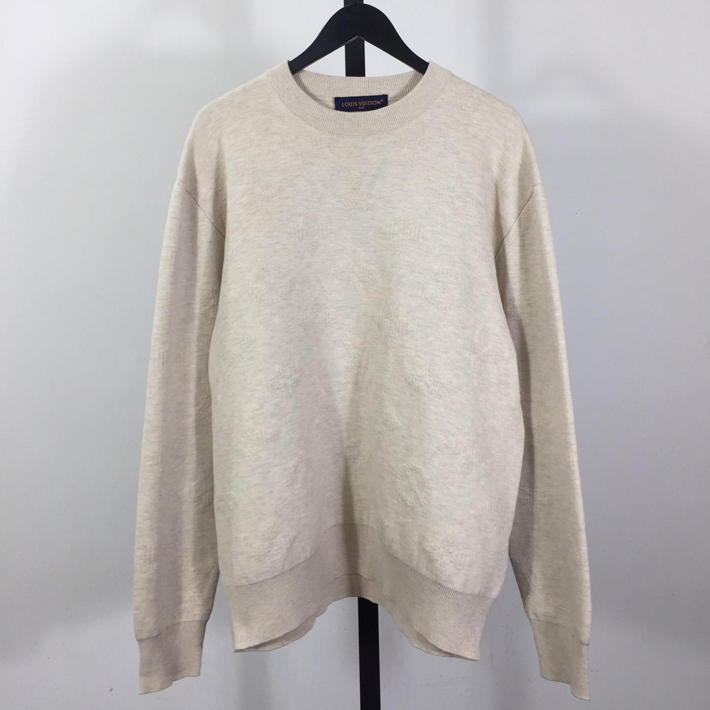 Louis Vuitton Monogram Embossed Crewneck - PerfectKickZ