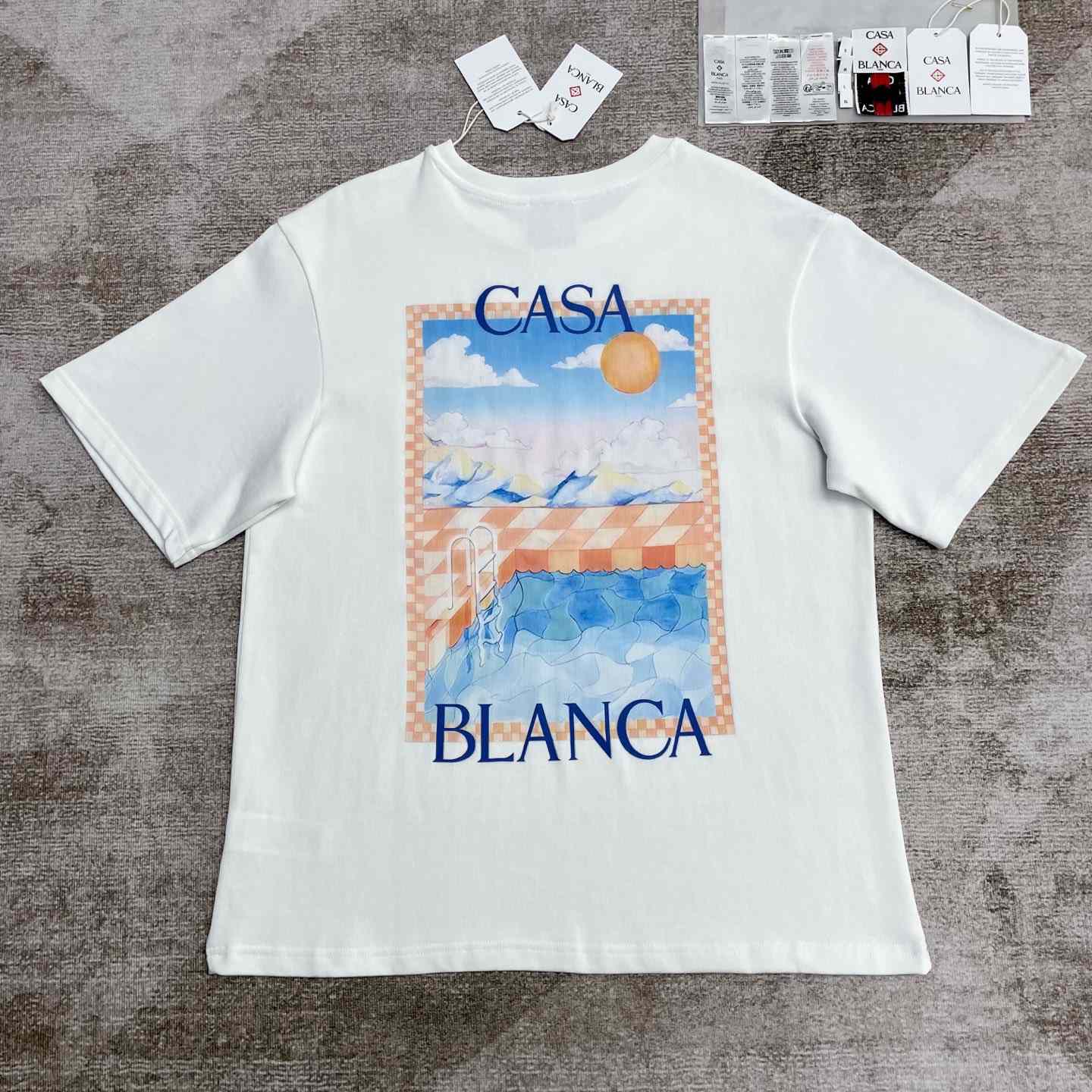 Casablanca Surreal Pool T-shirt   C968 - PerfectKickZ