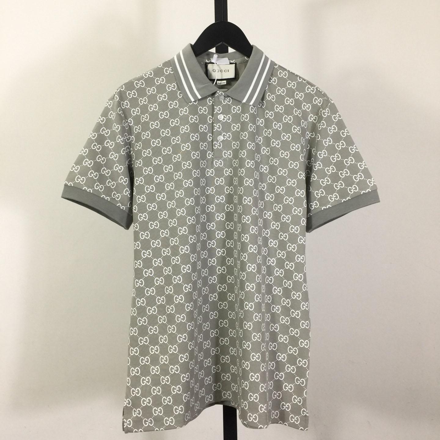 Gucci GG Cotton Lamé Jacquard Polo Shirt - PerfectKickZ