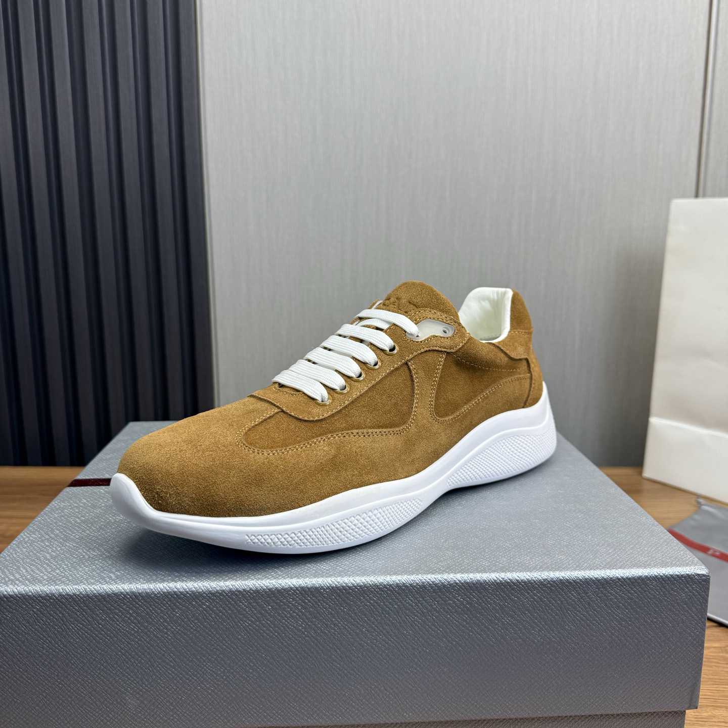 Prada America's Cup Suede Sneakers - PerfectKickZ