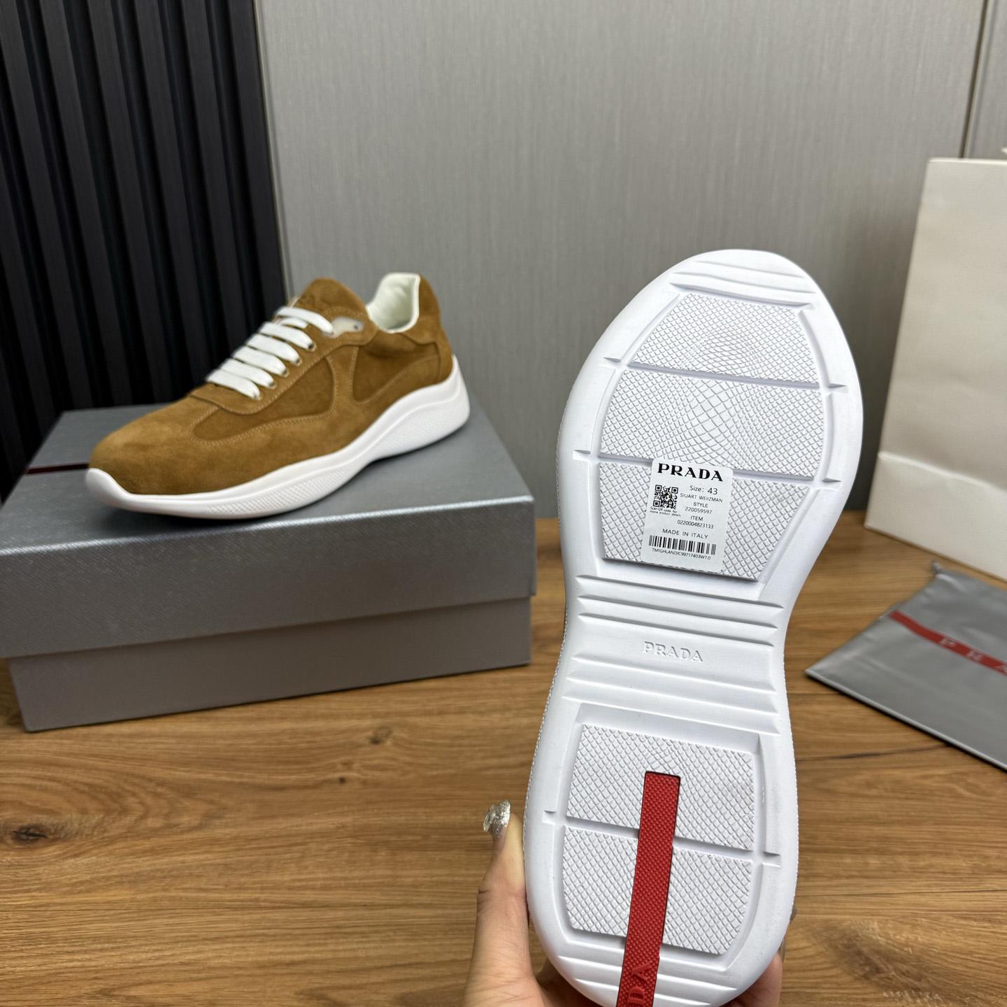 Prada America's Cup Suede Sneakers - PerfectKickZ