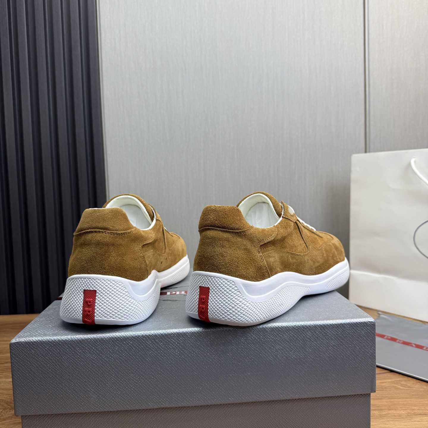 Prada America's Cup Suede Sneakers - PerfectKickZ
