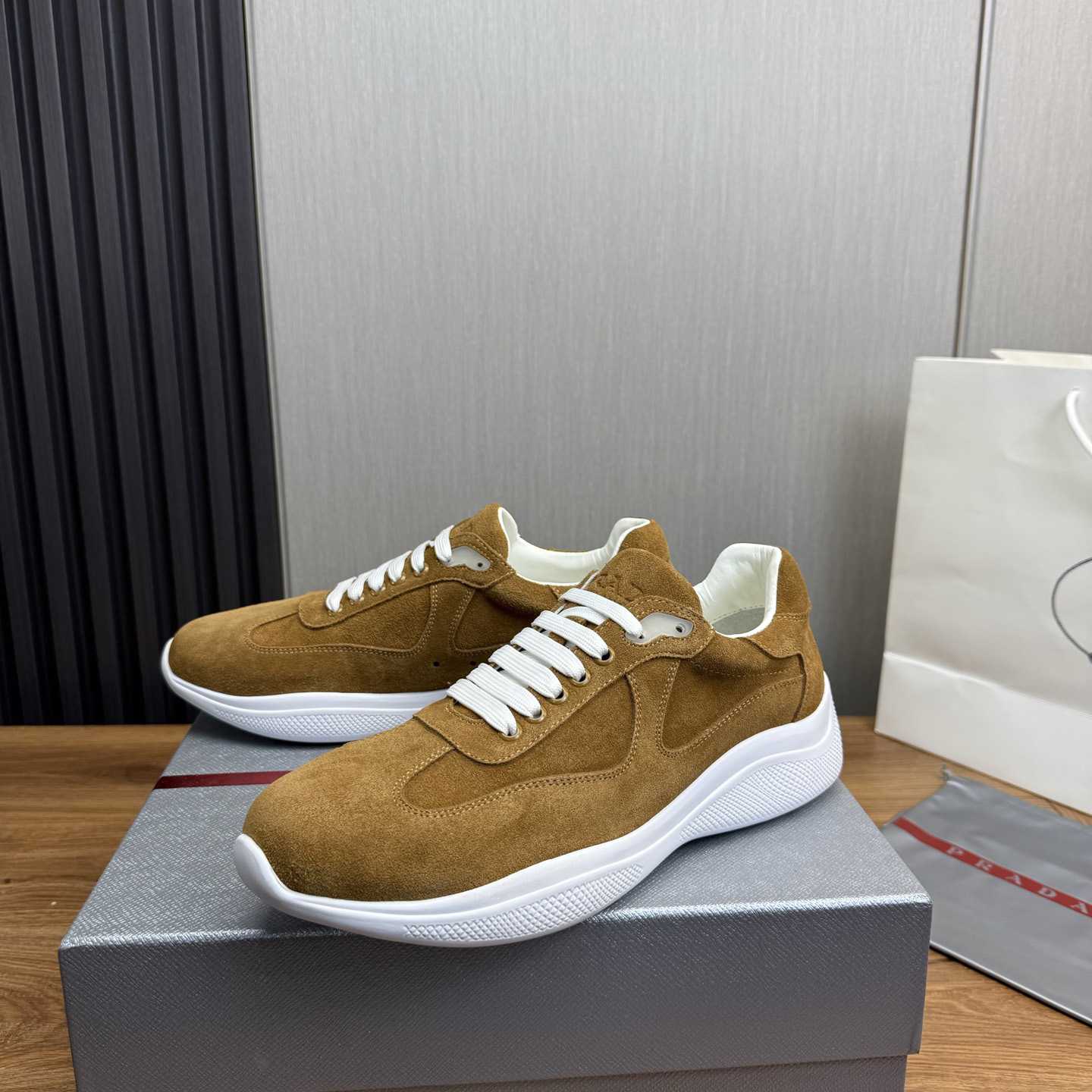 Prada America's Cup Suede Sneakers - PerfectKickZ