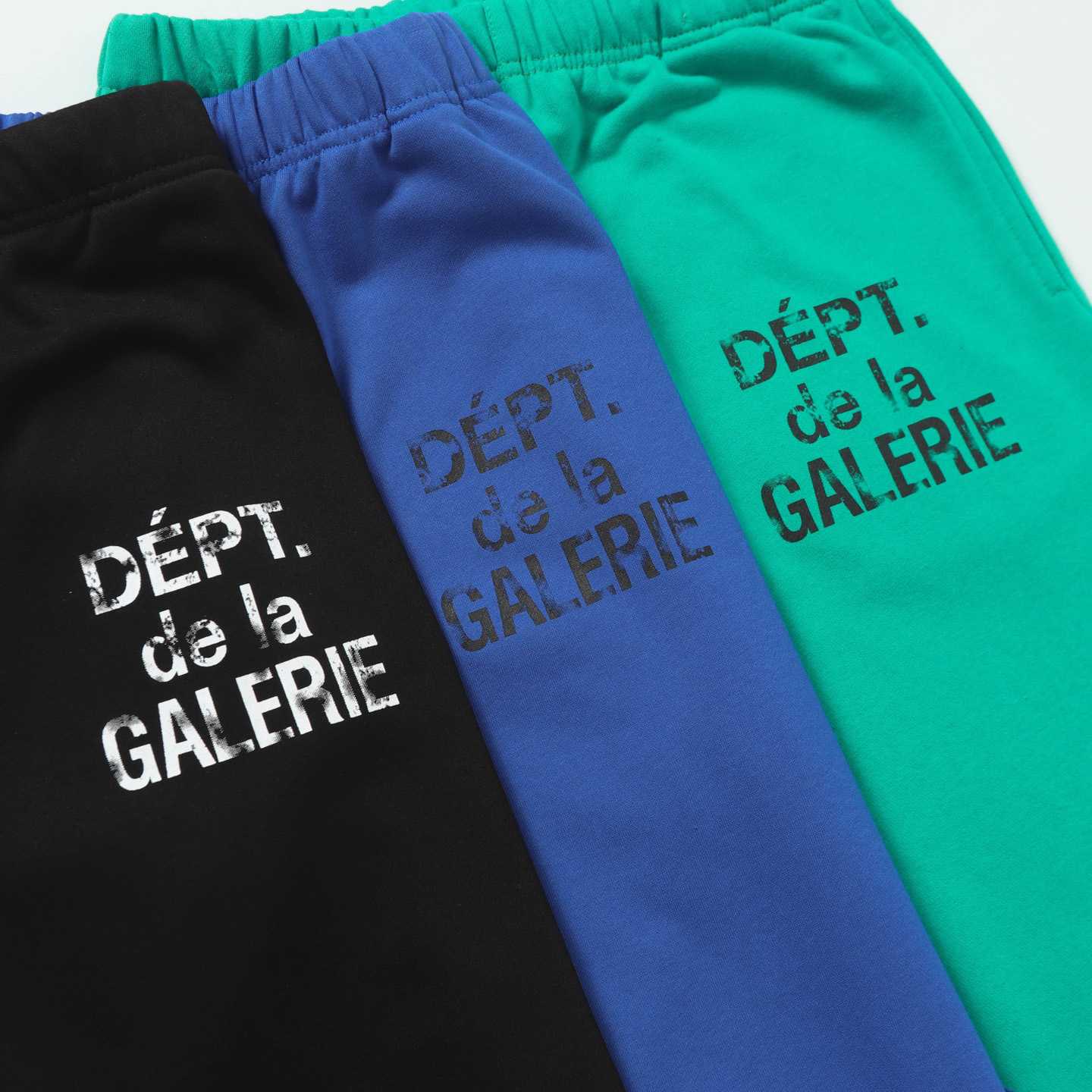 Gallery Dept. Flared Denim-Panelled Logo-Print Cotton-Jersey Sweatpants - PerfectKickZ