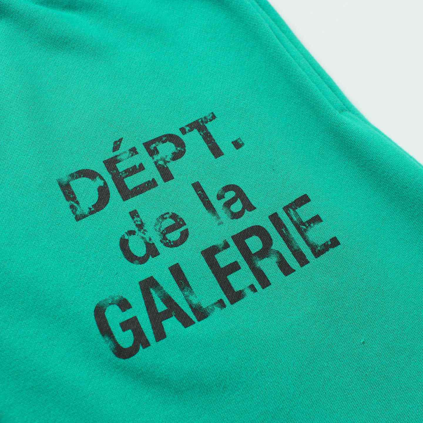 Gallery Dept. Flared Denim-Panelled Logo-Print Cotton-Jersey Sweatpants - PerfectKickZ