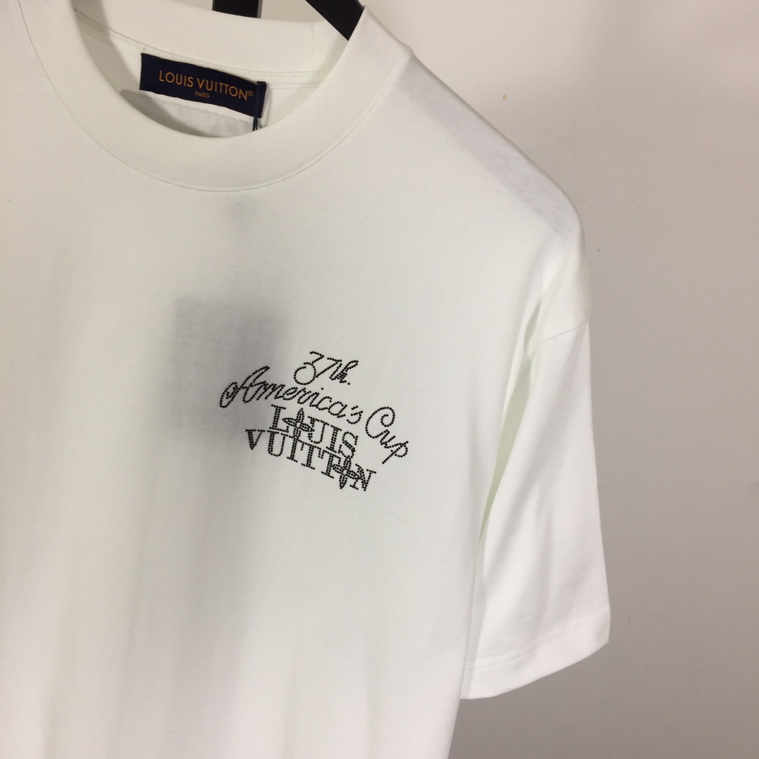 Louis Vuitton Embellished Short-Sleeved Cotton Crewneck - PerfectKickZ