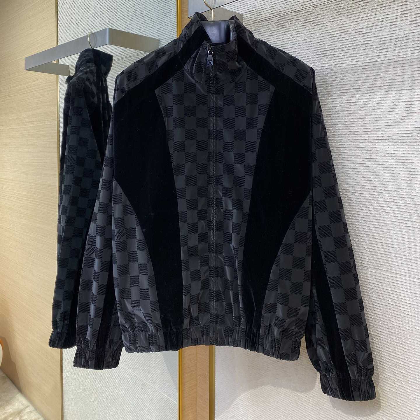 Louis Vuitton Flocked Damier Technical Tracksuit Top   1AHBG1 - PerfectKickZ