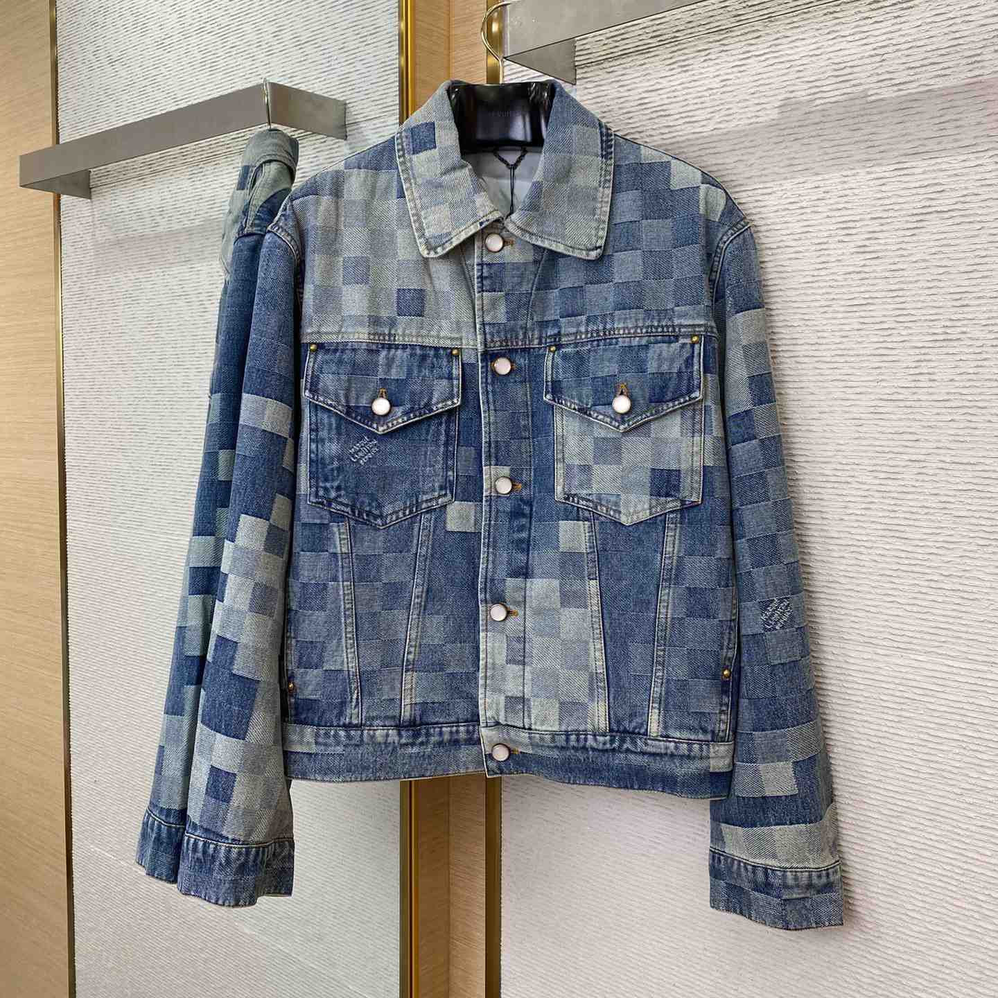 Louis Vuitton Damier Denim Jacket   - PerfectKickZ