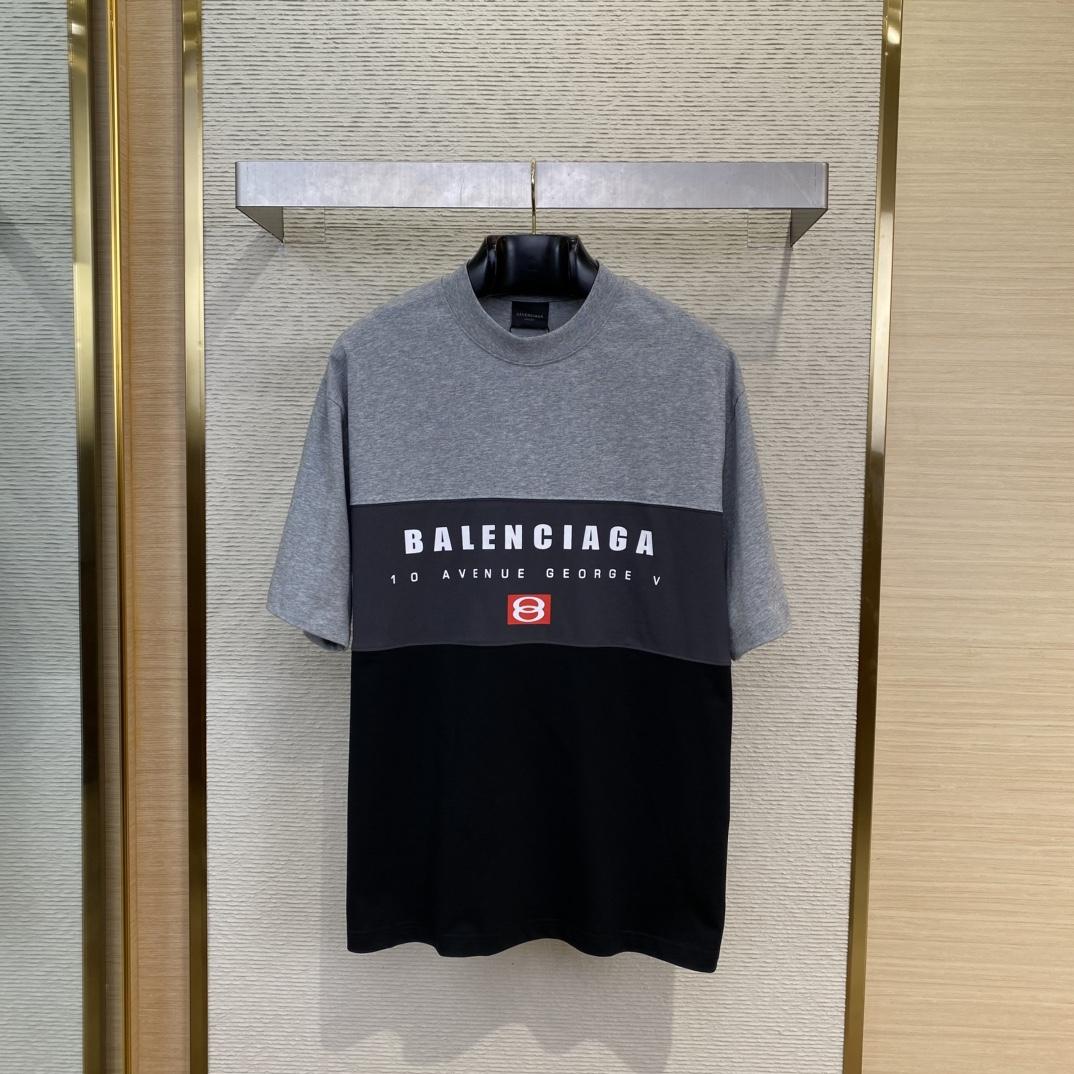 Balenciaga Unity Sport T-Shirt Large Fit In Grey And Dark Navy Dry Jersey - PerfectKickZ