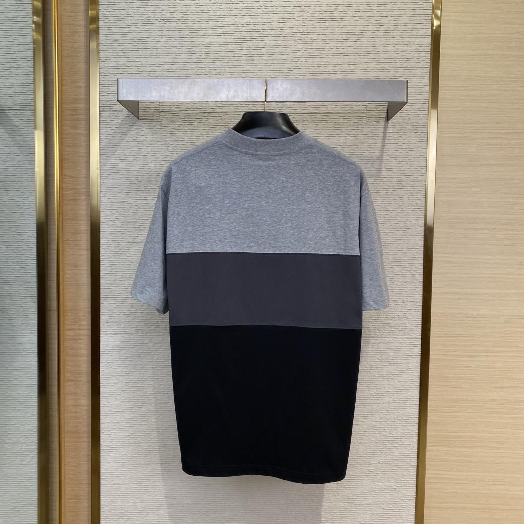 Balenciaga Unity Sport T-Shirt Large Fit In Grey And Dark Navy Dry Jersey - PerfectKickZ