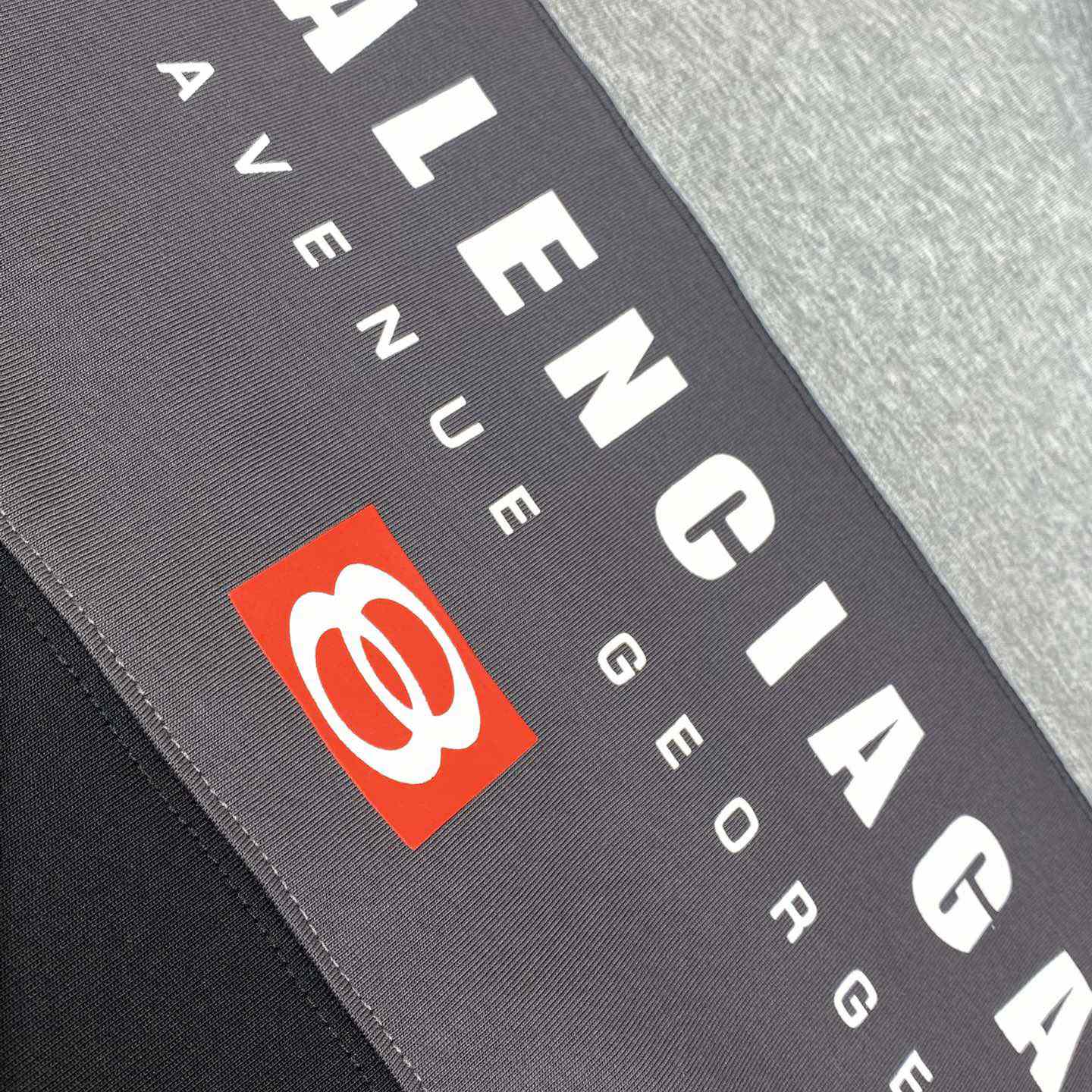 Balenciaga Unity Sport T-Shirt Large Fit In Grey And Dark Navy Dry Jersey - PerfectKickZ