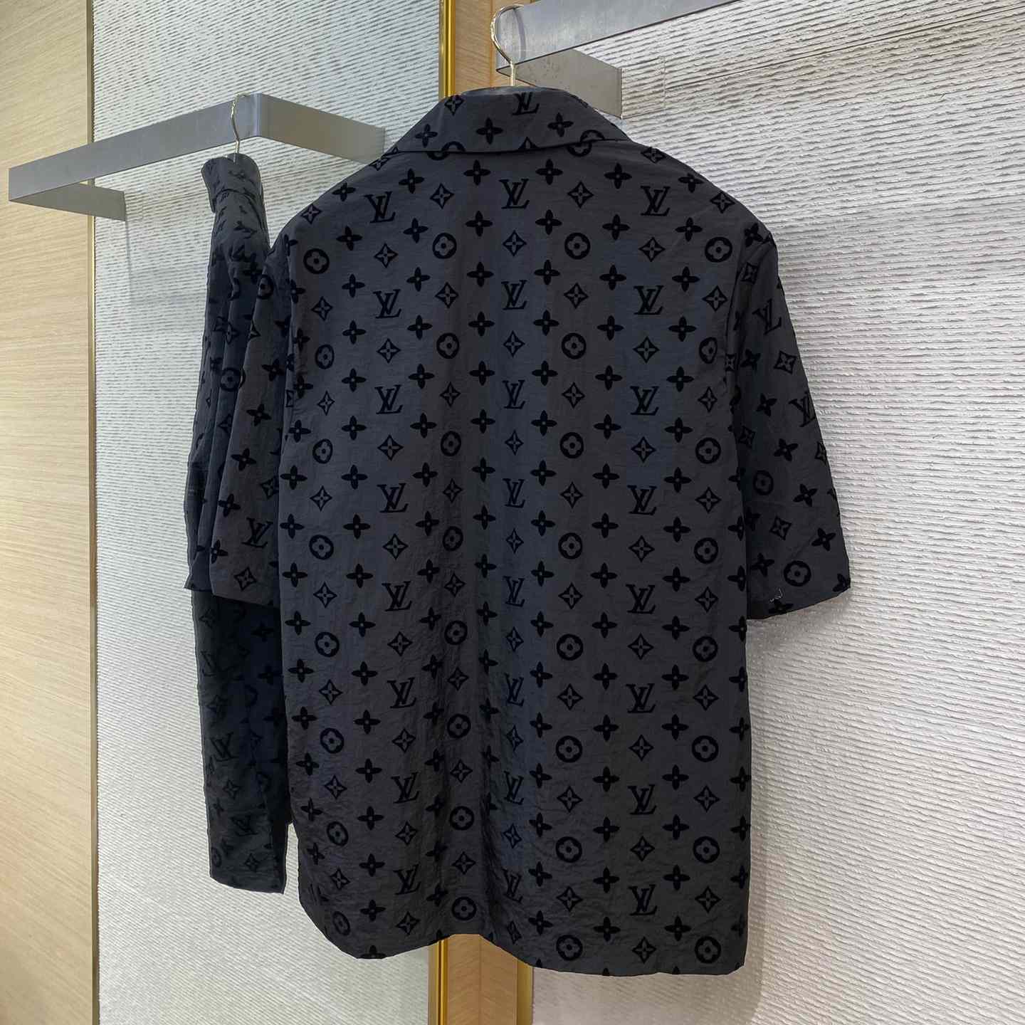 Louis Vuitton Flocked  Monogram Short-Sleeved Shirt - PerfectKickZ