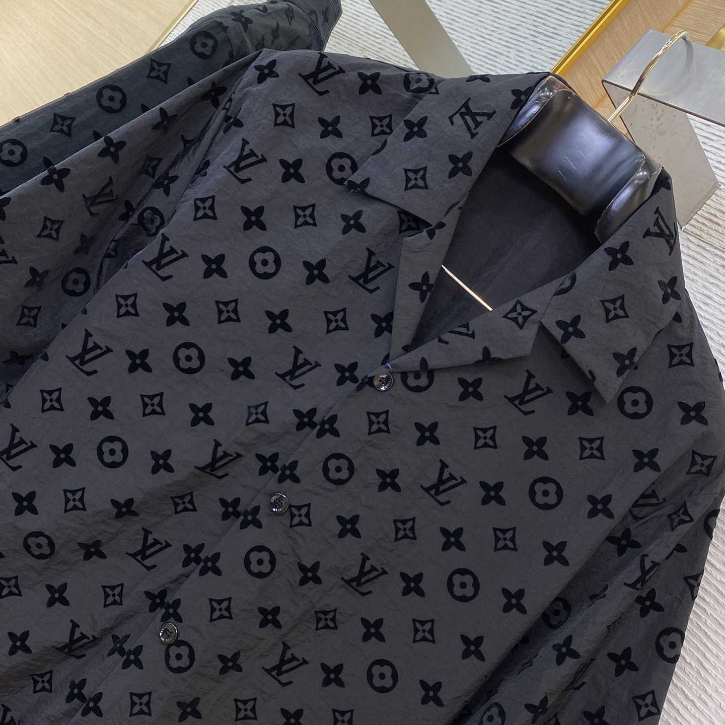Louis Vuitton Flocked  Monogram Short-Sleeved Shirt - PerfectKickZ