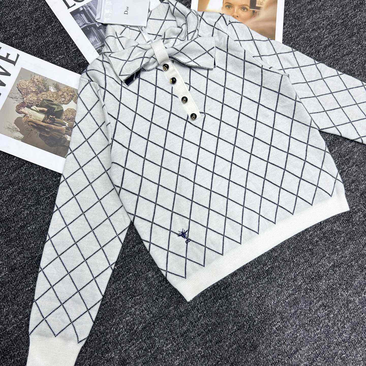 Dior Tied Collar Sweater  - PerfectKickZ