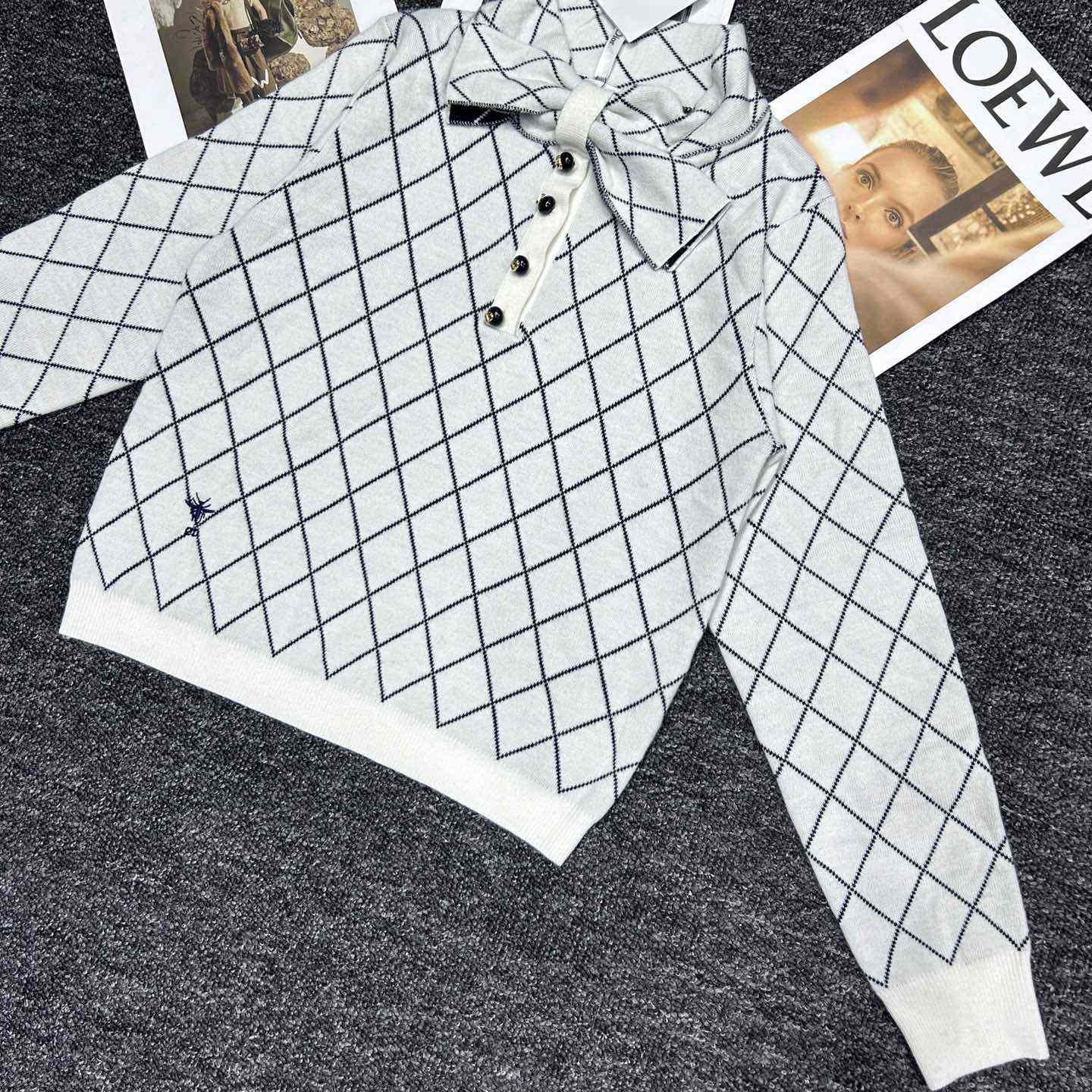 Dior Tied Collar Sweater  - PerfectKickZ